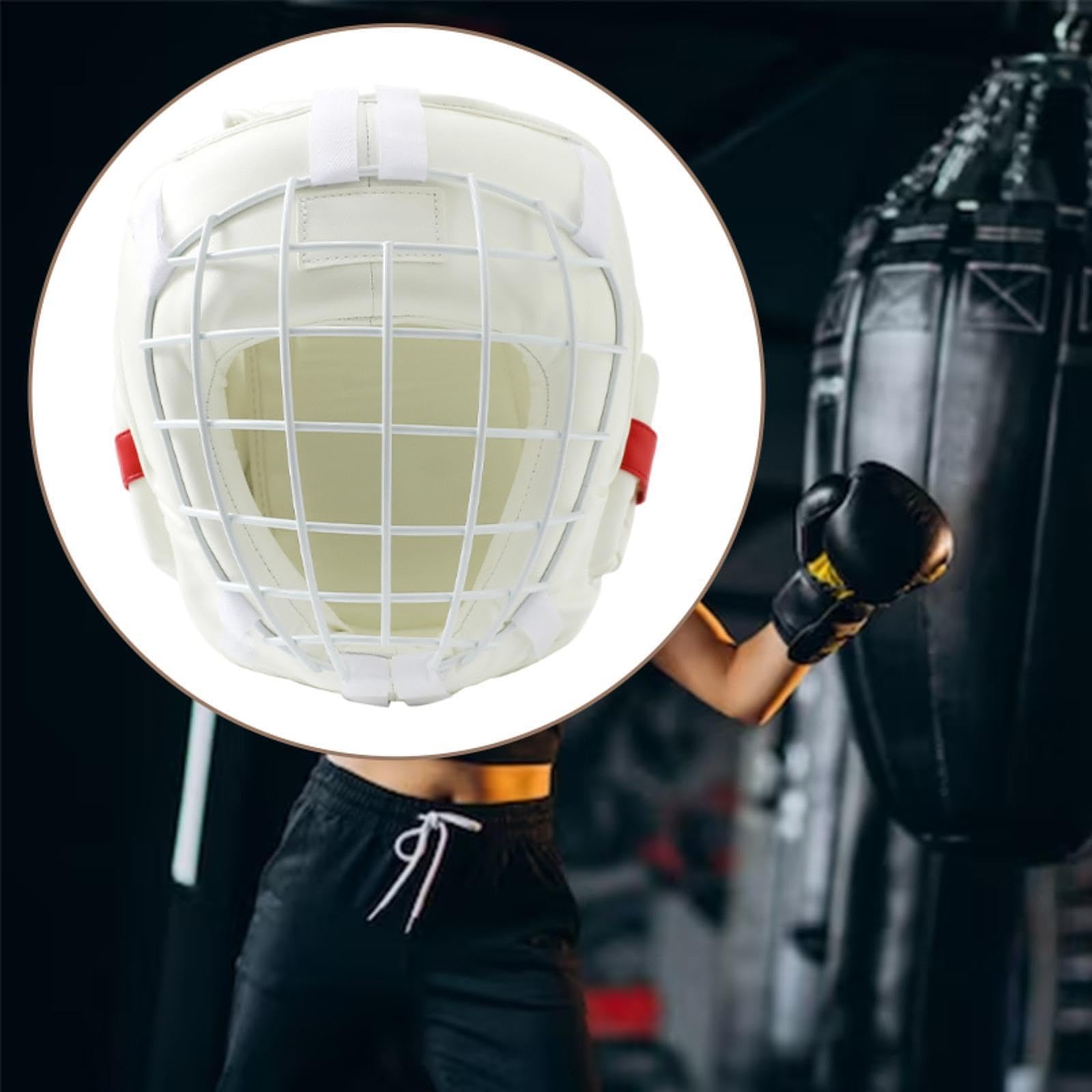 Caschetto da con Struttura a Gabbia per Una Protezione Completa Nell'allenamento di Grappling E Karate.