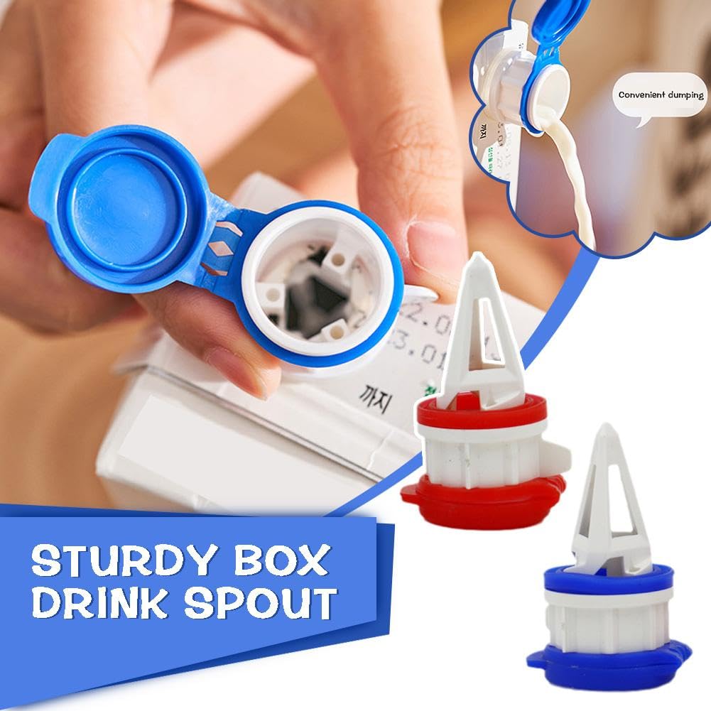 Box Drink Spout With Lid Wide Mouth Sharp Tip Leakproof Anti-spill Reusable Boxed Juice Beverage Milk Carton Pourer Kitchen Supplies