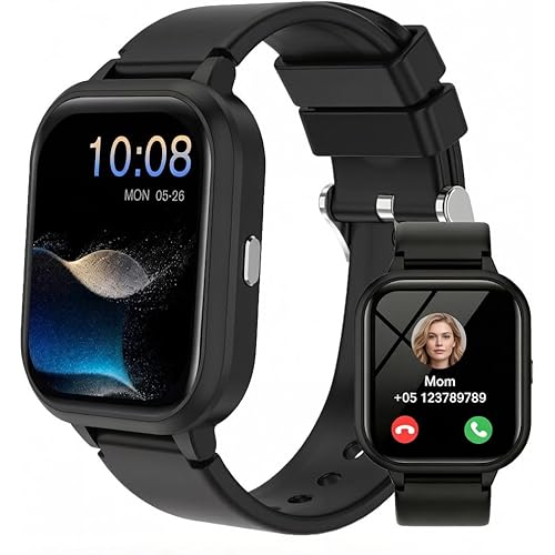Teens Kids Smart Watch, 1.8'' IP68 Boys Girls Fitness Tracker, Standalone&APP Dual Use, Bluetooth Call, DIY Sports Modes, Heart Rate&Sleep Monitor, 13 Alarms, Weather, Smart Reminder, Games, Kids Gift
