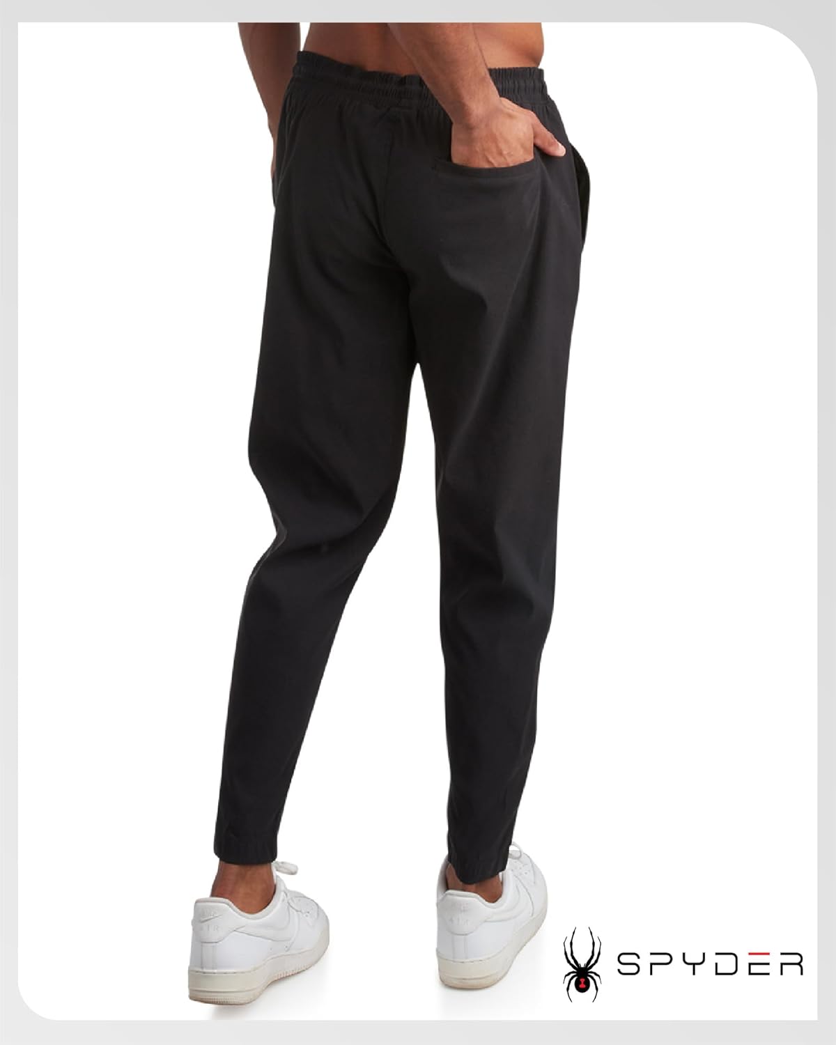 Spyder Mens Work Pants - Lightweight Stretch Athletic Joggers for Men - Moisture Wicking Pants for Work or Casual Golf Wear - Image 2