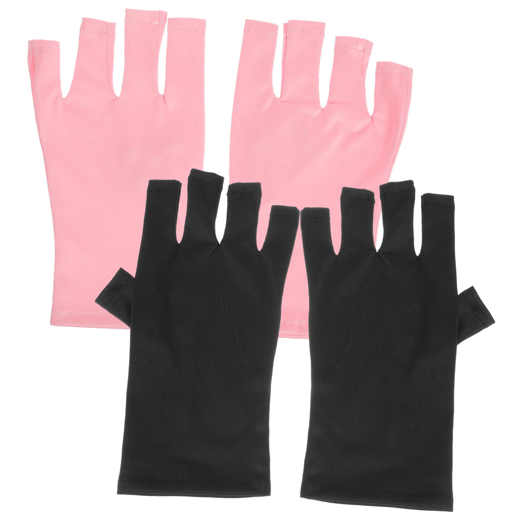 Healeved 8pares Guantes De Manicura Anti-uv Protección Para Manos Dedo Descubierto Reutilizables y Transpirables