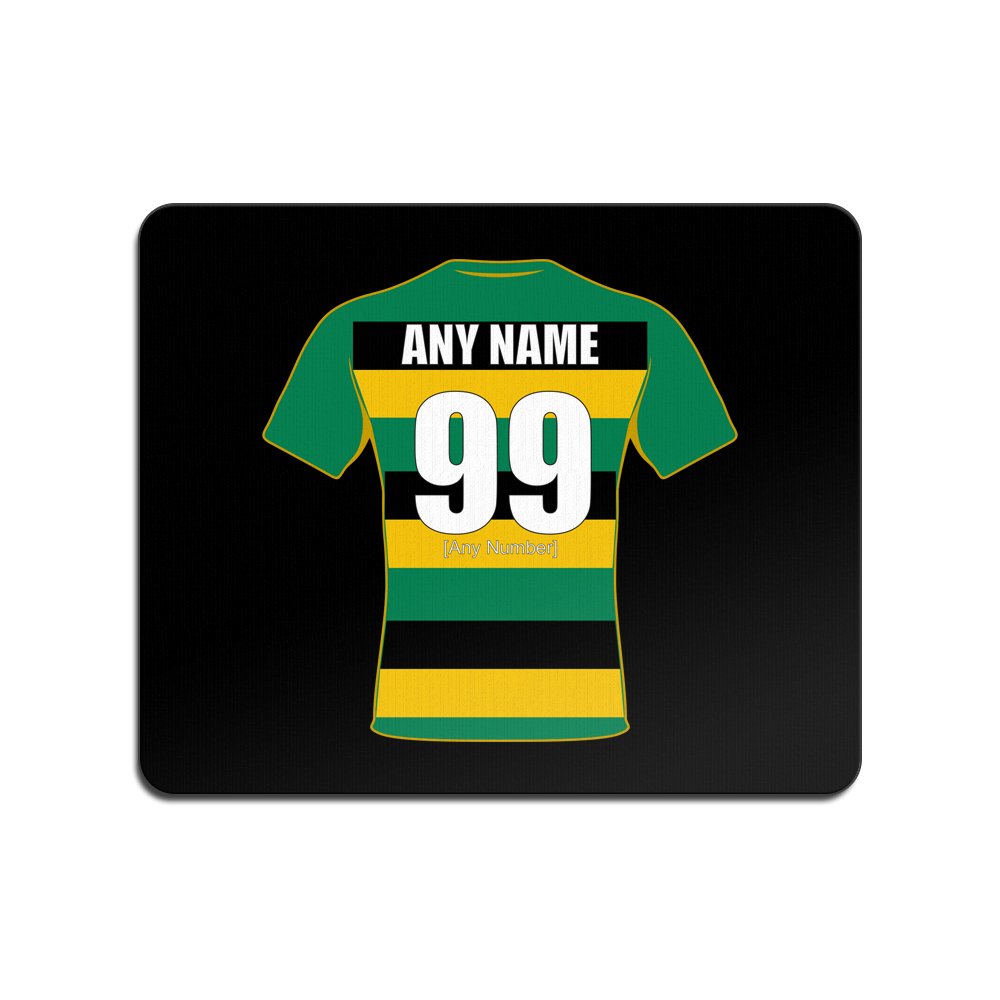 Personalised Gift - Northampton Saints Mouse Mat (Rugby Union Design Theme, Colour Options) - Any Name/Message on Your Unique Pad MouseMat MousePad - Jimmies
