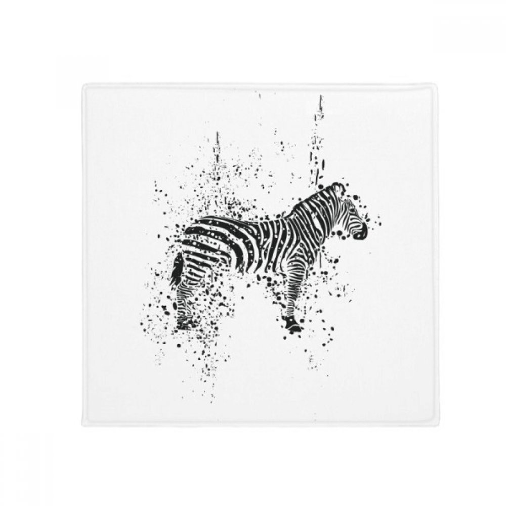 Tapis antidérapant zèbre noir et blanc pour animaux protection de sol 50x50cm cuisine