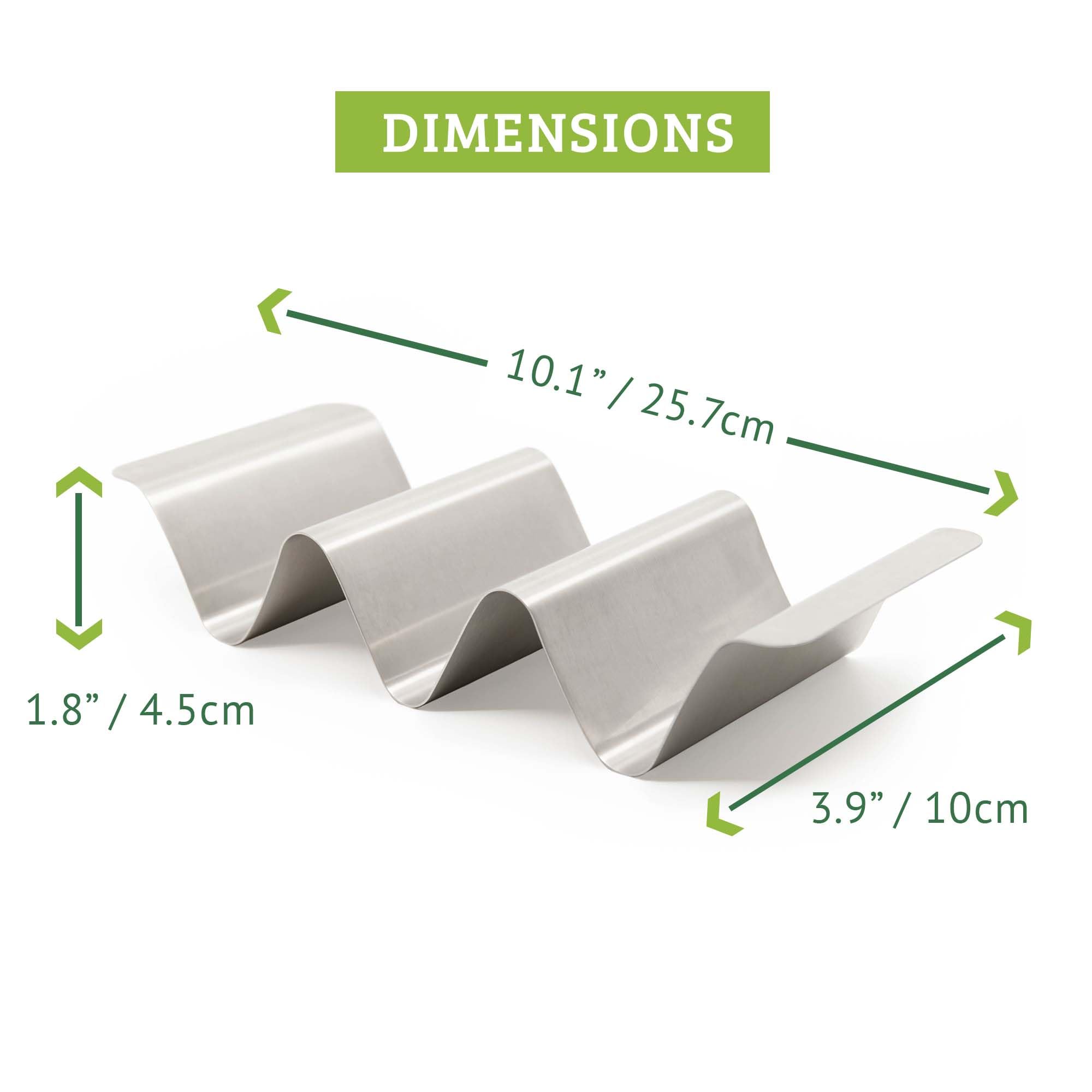 Image secondaire de Lot de 6 Supports à Tacos en Acier Inoxydable - Chef Tacos