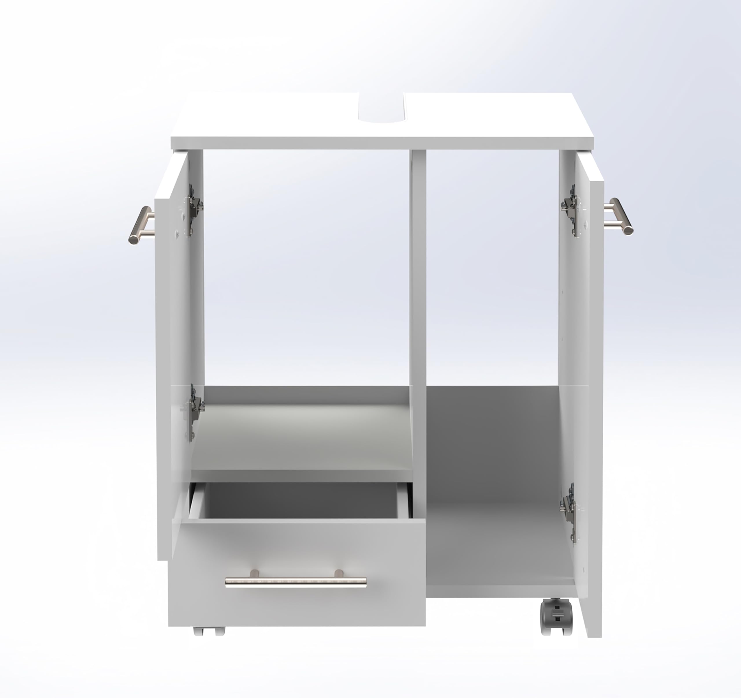 Schildmeyer 114669 Waschbeckenunterschrank, 50 x 63,5 x 32,5 cm, weiß