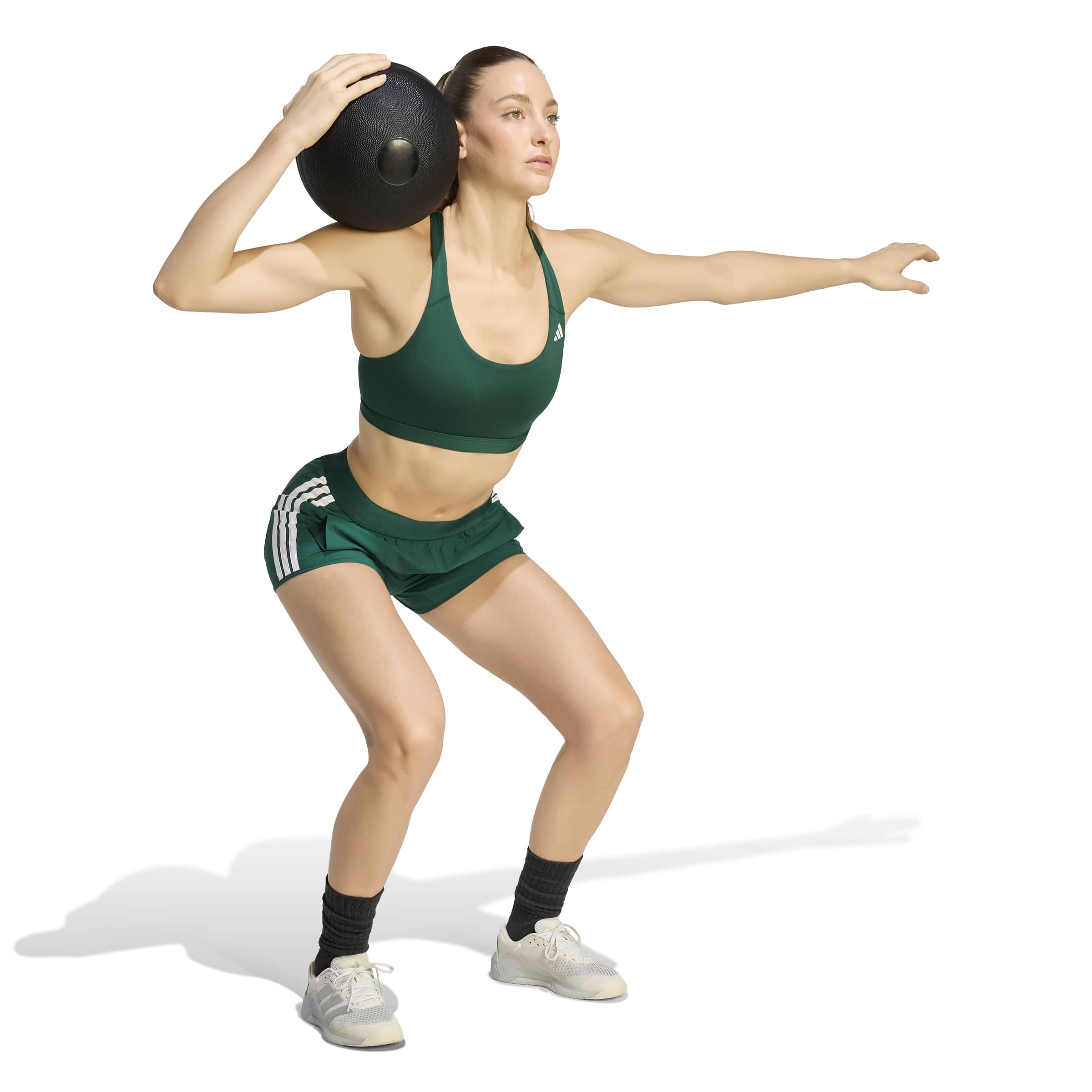 adidas Kobiety Optime Essentials Workout Medium Support Bra, collegiate green, M