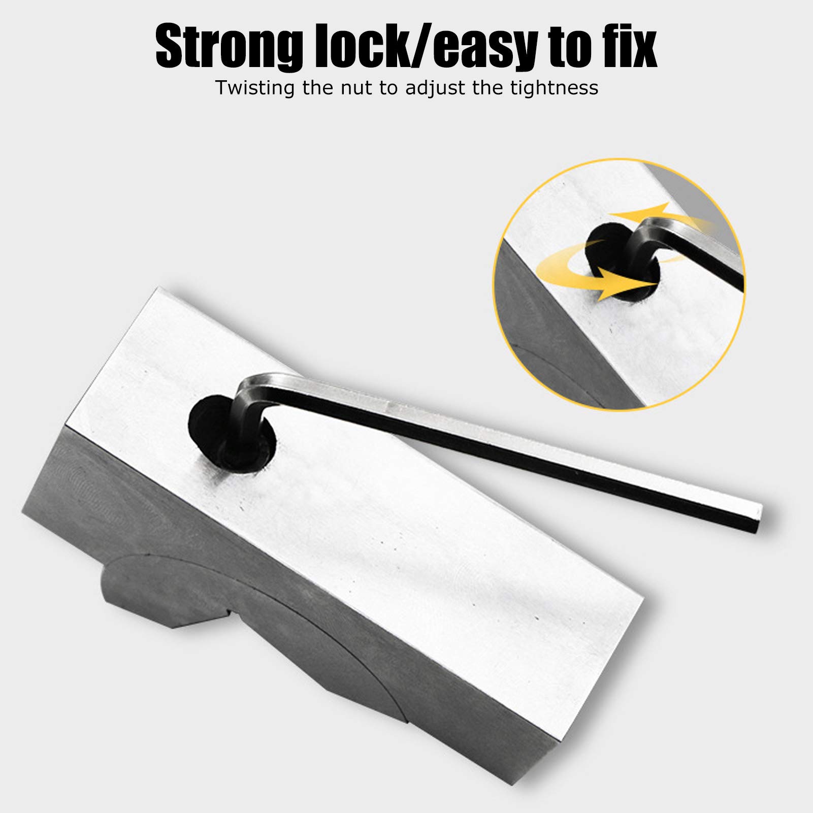 AccuMach Angolo Regolabile Calibro Angolo V Blocco per Fresatrici Utensili da Macchinista ±0.01mm Alta Precisione Continua 0-60 Gradi Blocco di Impostazione Dime Placcato