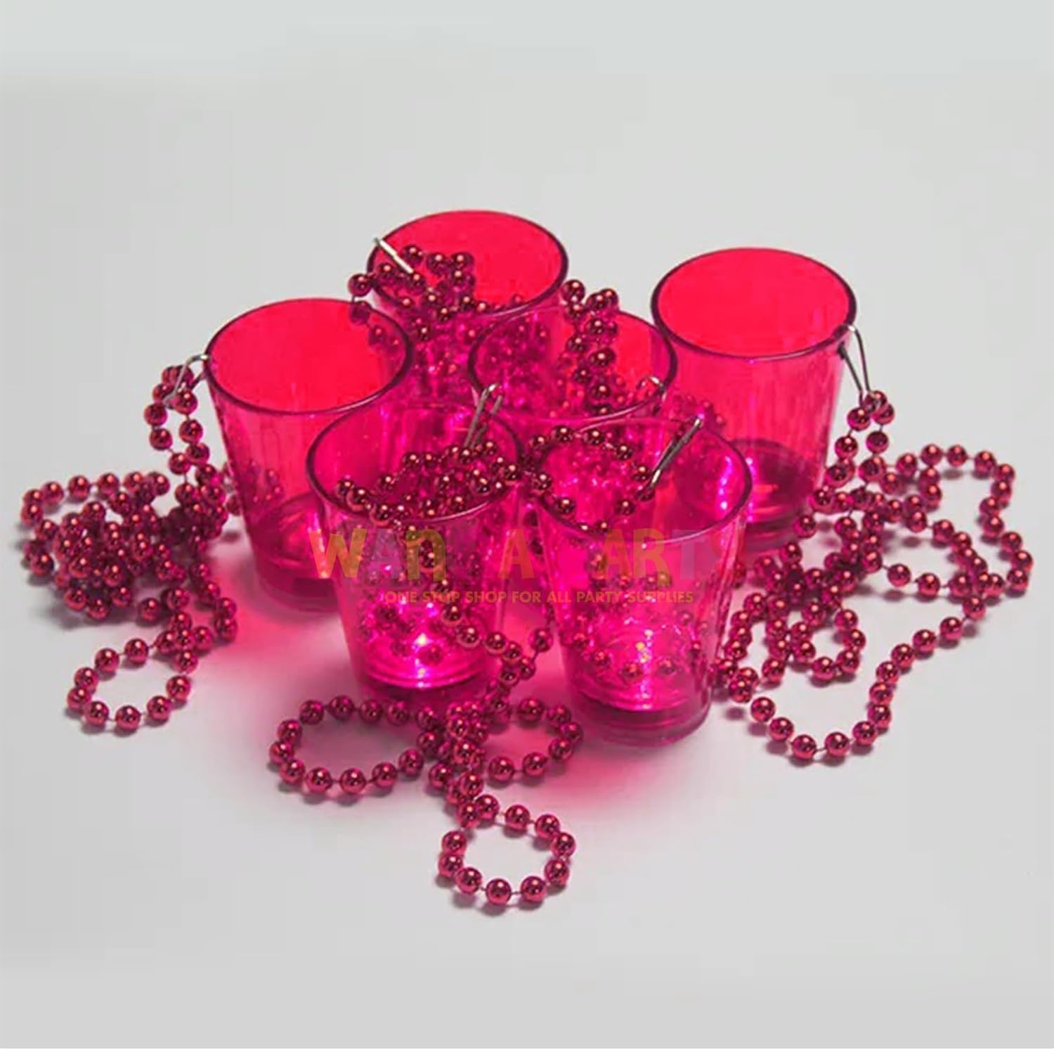 Party Neon Light Up Shot Glasses Garland Necklace/Glow in the Dark Glasses/UV Light/Drinking Glasses Necklace- 1PC|Multicolor
