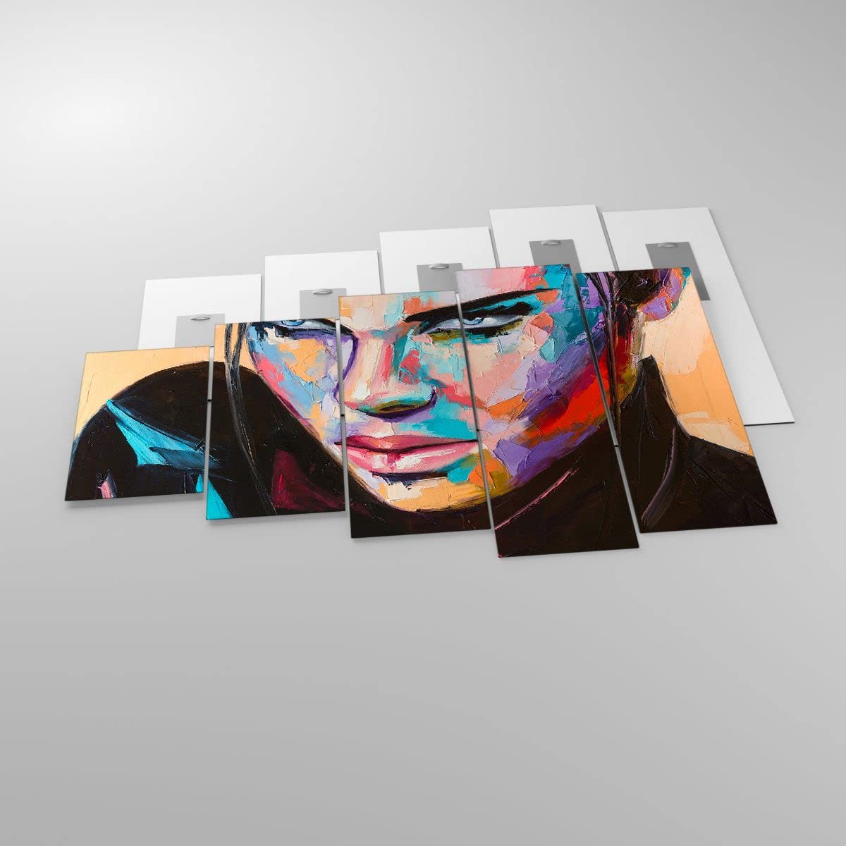 Tableau Sur Verre 80x120cm - Contour Femme - Décoration Murale Moderne ARTTOR