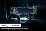 SAMSUNG 990 PRO SSD 4To PCIe Gen4 NVMe M.2 Disque Dur à État Solide Interne, Jusqu'à 7 450Mo/s, Contrôle de Chaleur, Stockage Direct et Expansion de Mémoire, MZ-V9P4T0B/AM [Version Canada]