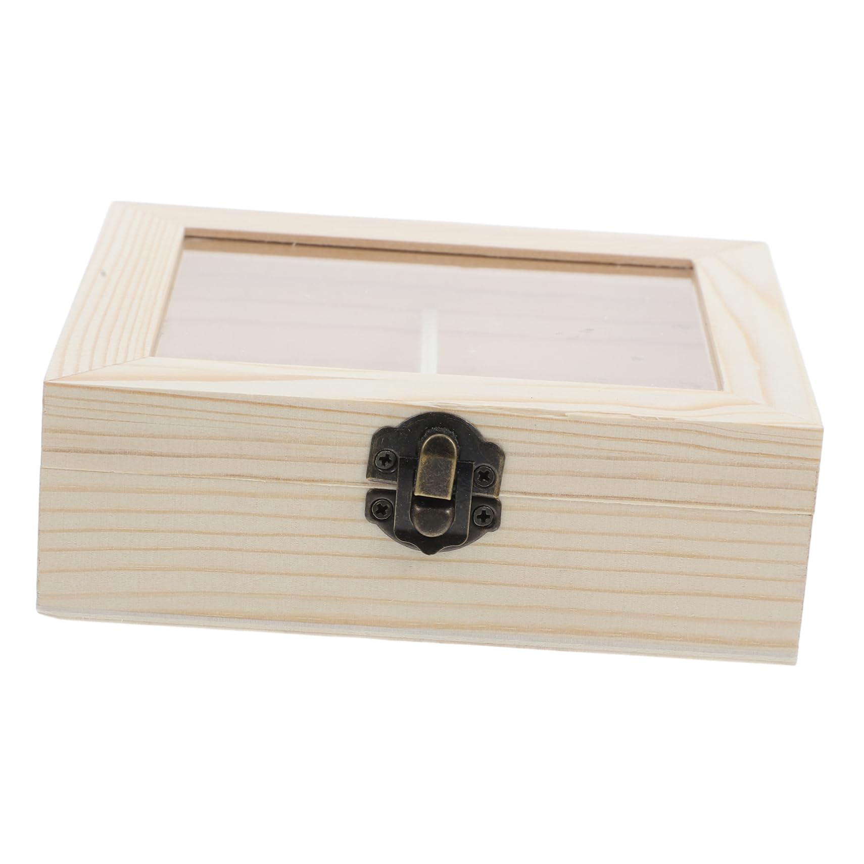 DECHOUS Solid Tea Bag Storage Organizer with Flip Lid Four Section Design for Freshness Stylish and Container for Tea and Coffee Bags for Kitchen Countertops