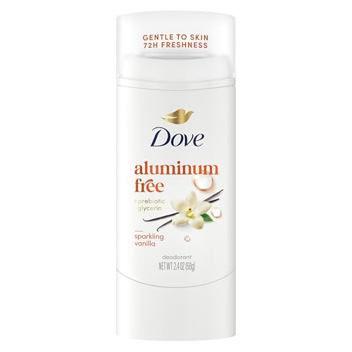 Dove Deodorant Stick Sparkling Vanilla for 72 Hour Odor Protection Aluminum Free 2.4 oz
