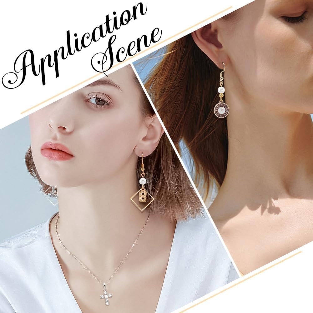 Beebeecraft 20Pcs Fish Eearring Hooks Earwire 18K Gold Plated Brass Ear Wires with 40Pcs Eye Pins 100Pcs Jump Rings Ear Nuts for Jewelry Making Kits Supplies