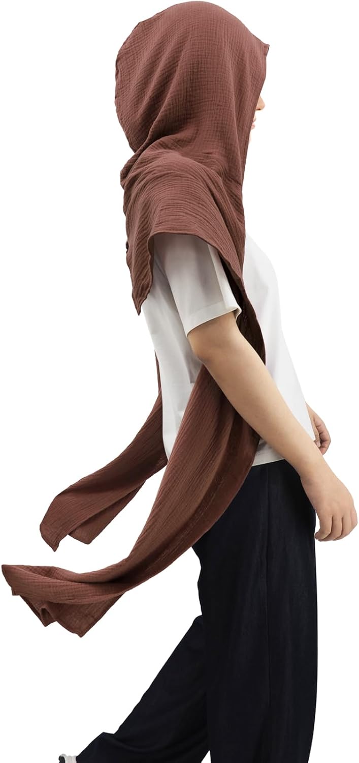 Women Men Fashion Shawl Scarf Cape | Multifunctional Hooded Cowl | Medieval Linen Cotton Cowl Hood |Vintage Goth Costume - Image 2