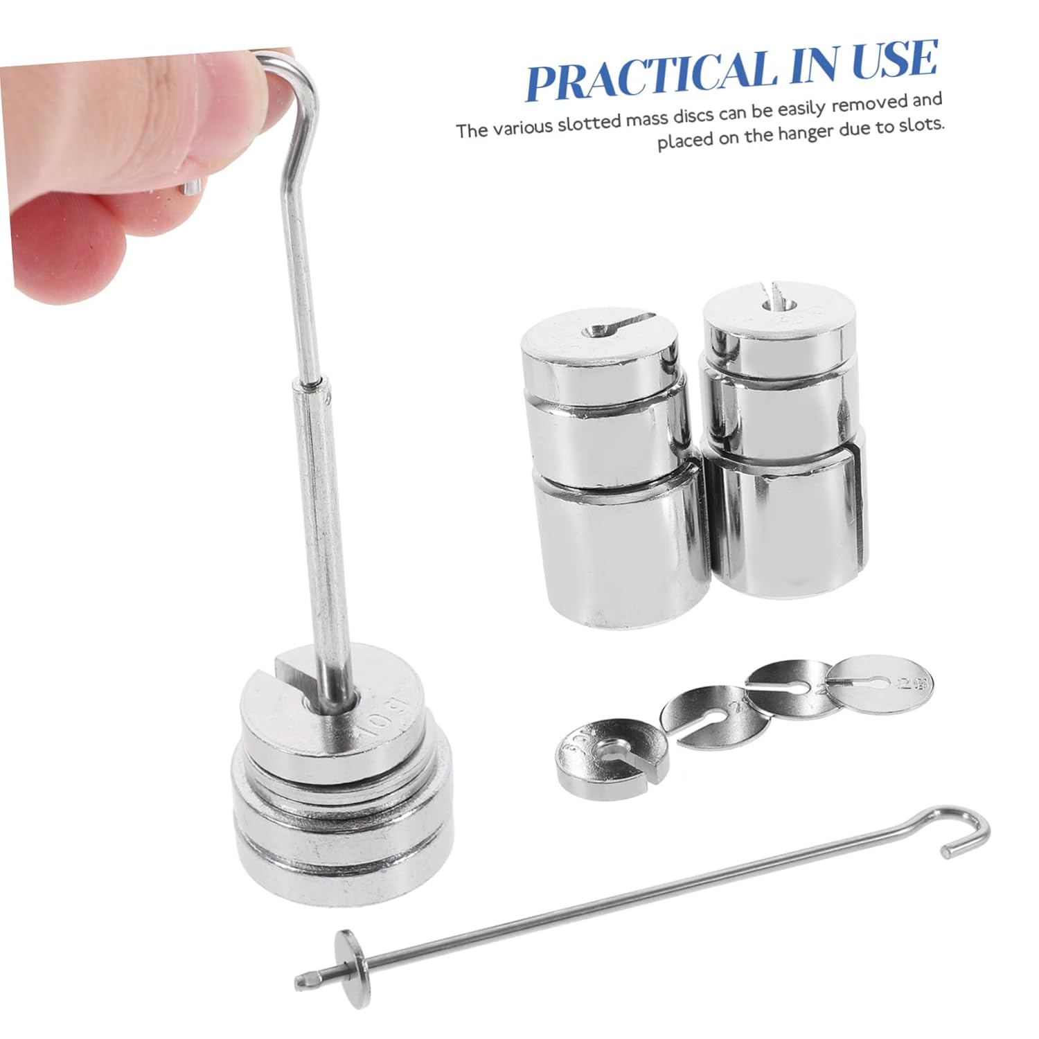 TOYANDONA Slotted Mass Hangers Box Metal Pattern Weights for Force and Balance Demonstrations