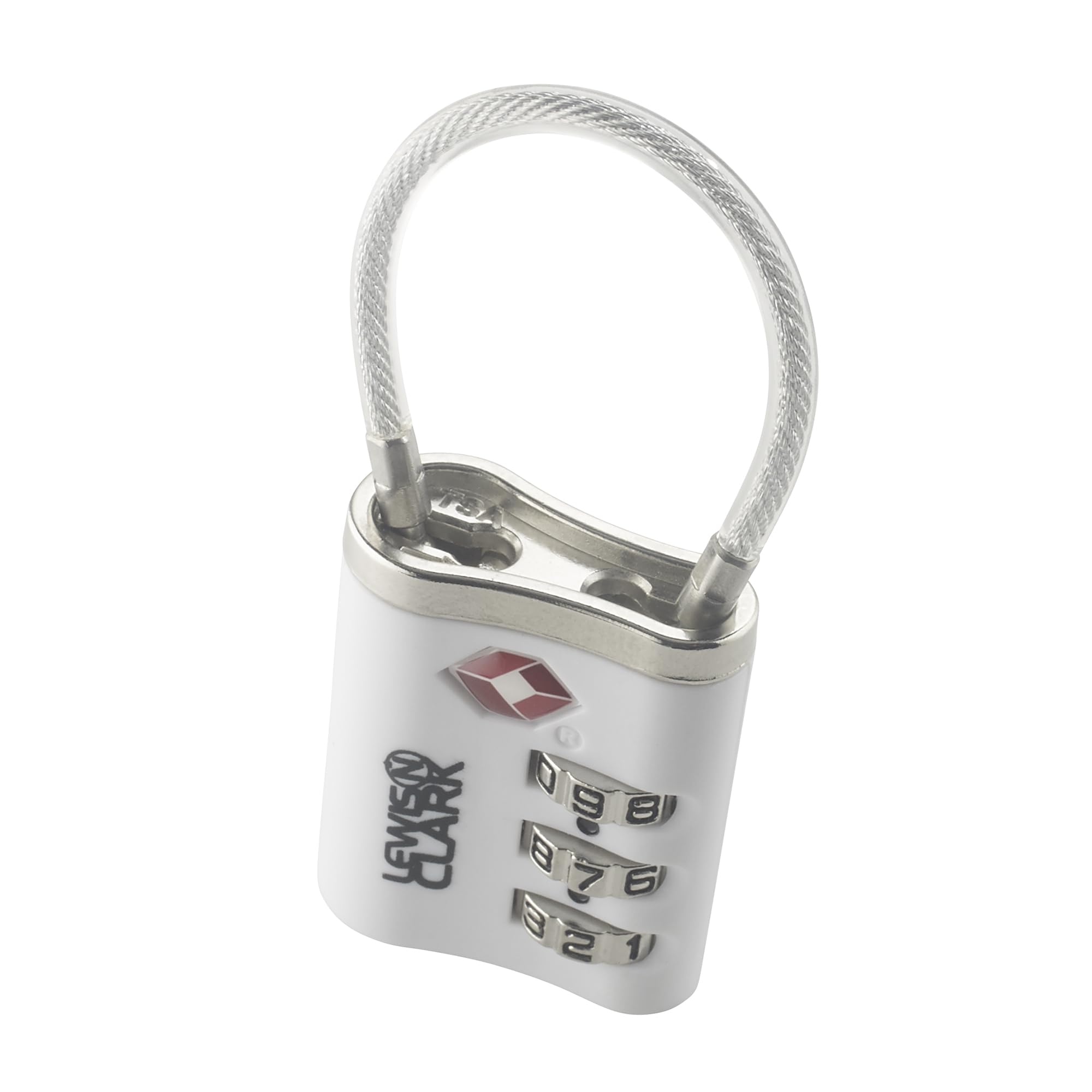 Lewis N Clarks Travel Sentry Cable Lock mit Keys Gepäckschloss, Silber