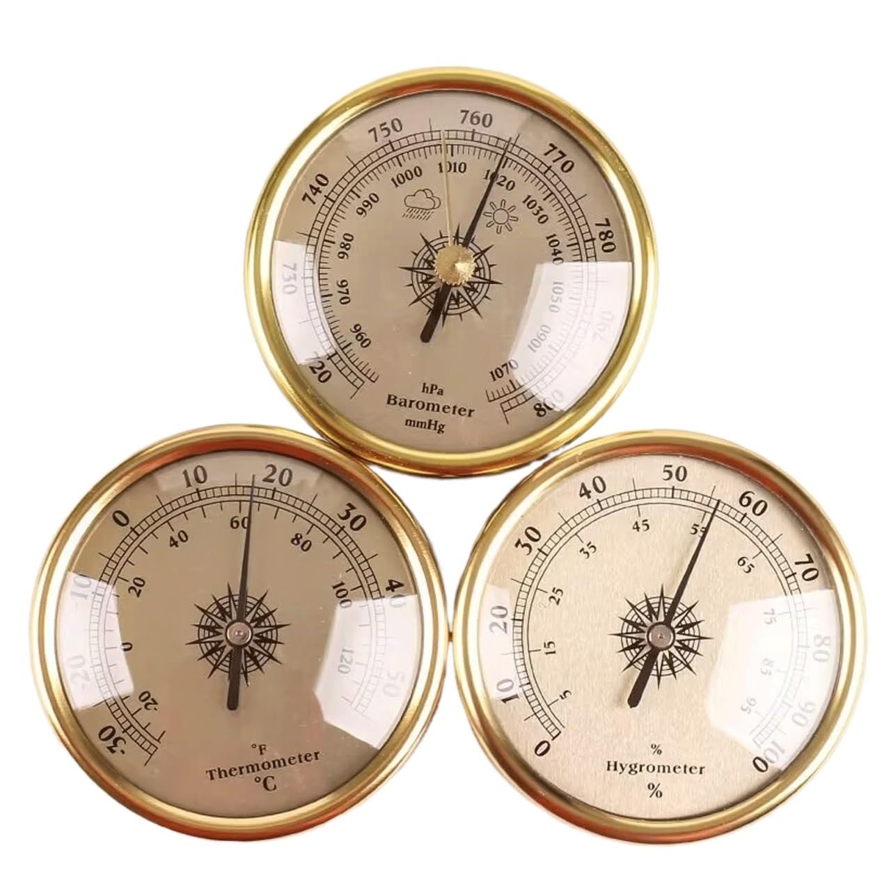 Traditional Barometer,Traditional Weather Station, Barometer Pressure Gauge Hygrometer The One for You