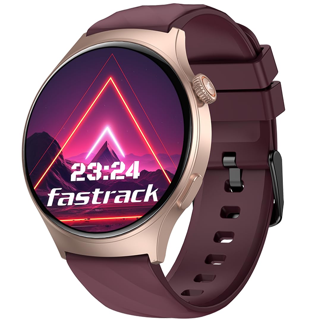 Fastrack Jupiter Pro 1.43" AMOLED Display Round Smart Watch for Man & Women Latest with Silicone Strap, Bluetooth Calling, Jupiter Pro, SpO2, 100+ Sports Modes, IP68, AOD, Fast Charging (Wine Red)-picture-28