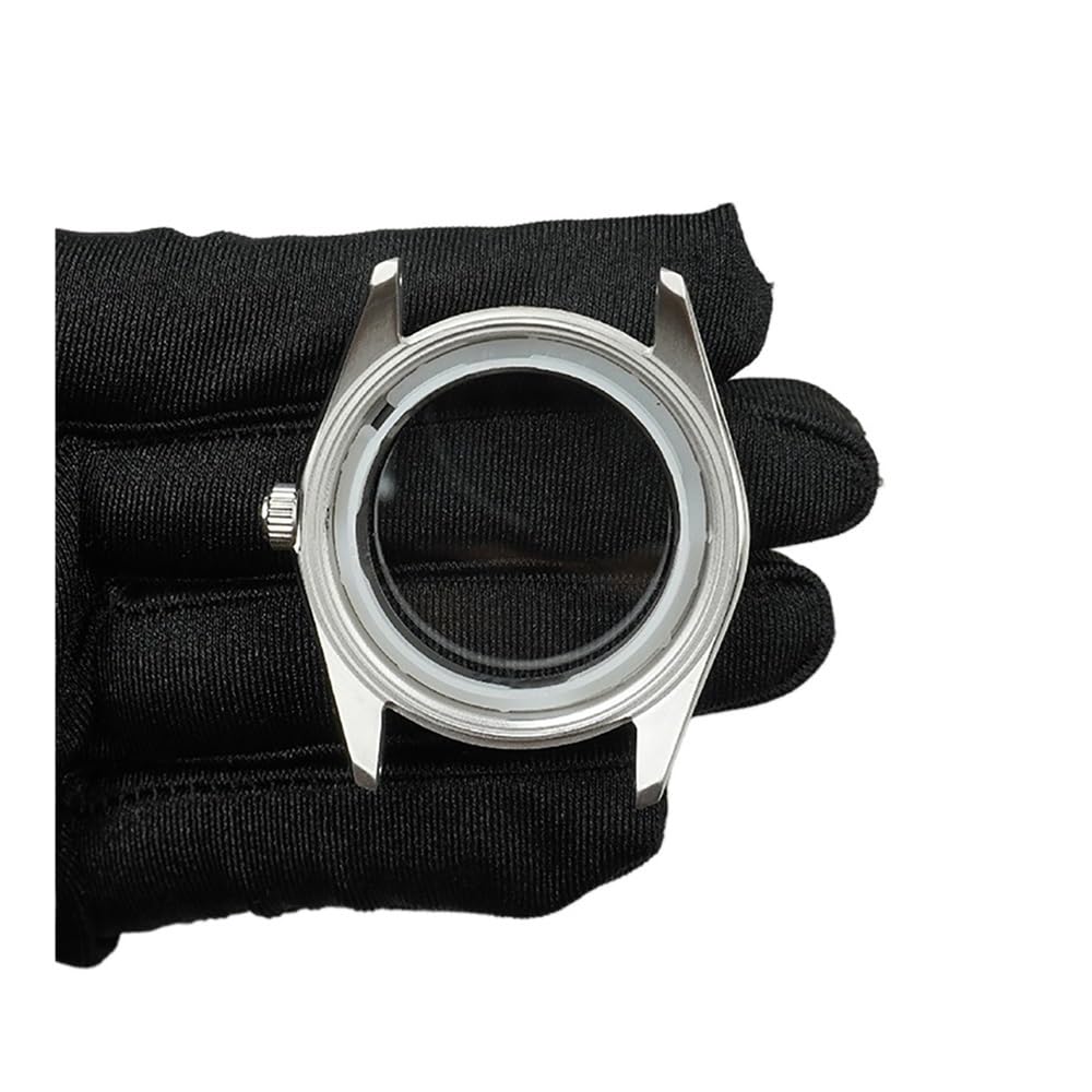 Parti di assemblaggio for orologio meccanico da 41 mm for cassa modificata, cassa in vetro zaffiro in acciaio inossidabile, adatta for movimento NH35 NH36