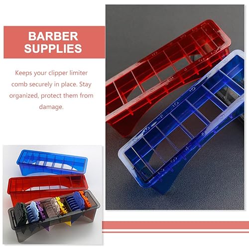 Miniatura 7 de Beaupretty Caja de almacenamiento de peine guía para cortapelos con límite de peine (8 piezas de peine de límite)