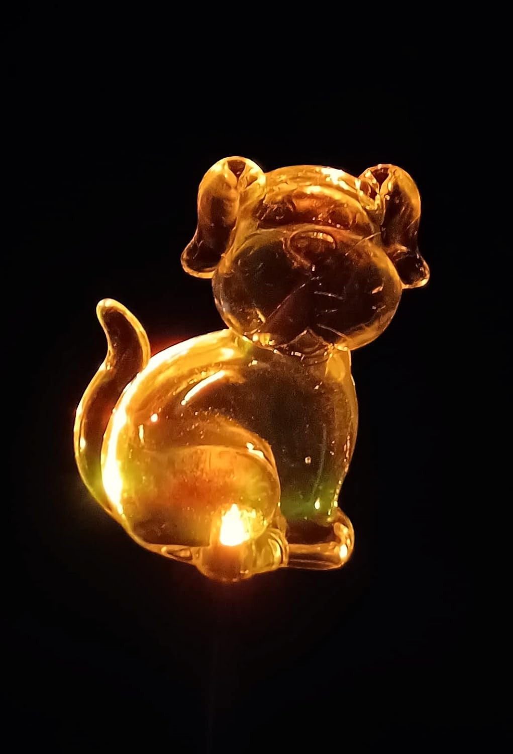Starry Illuminate 3 PCS Solar Color Changing Dog Puppy Style Garden Stake Light