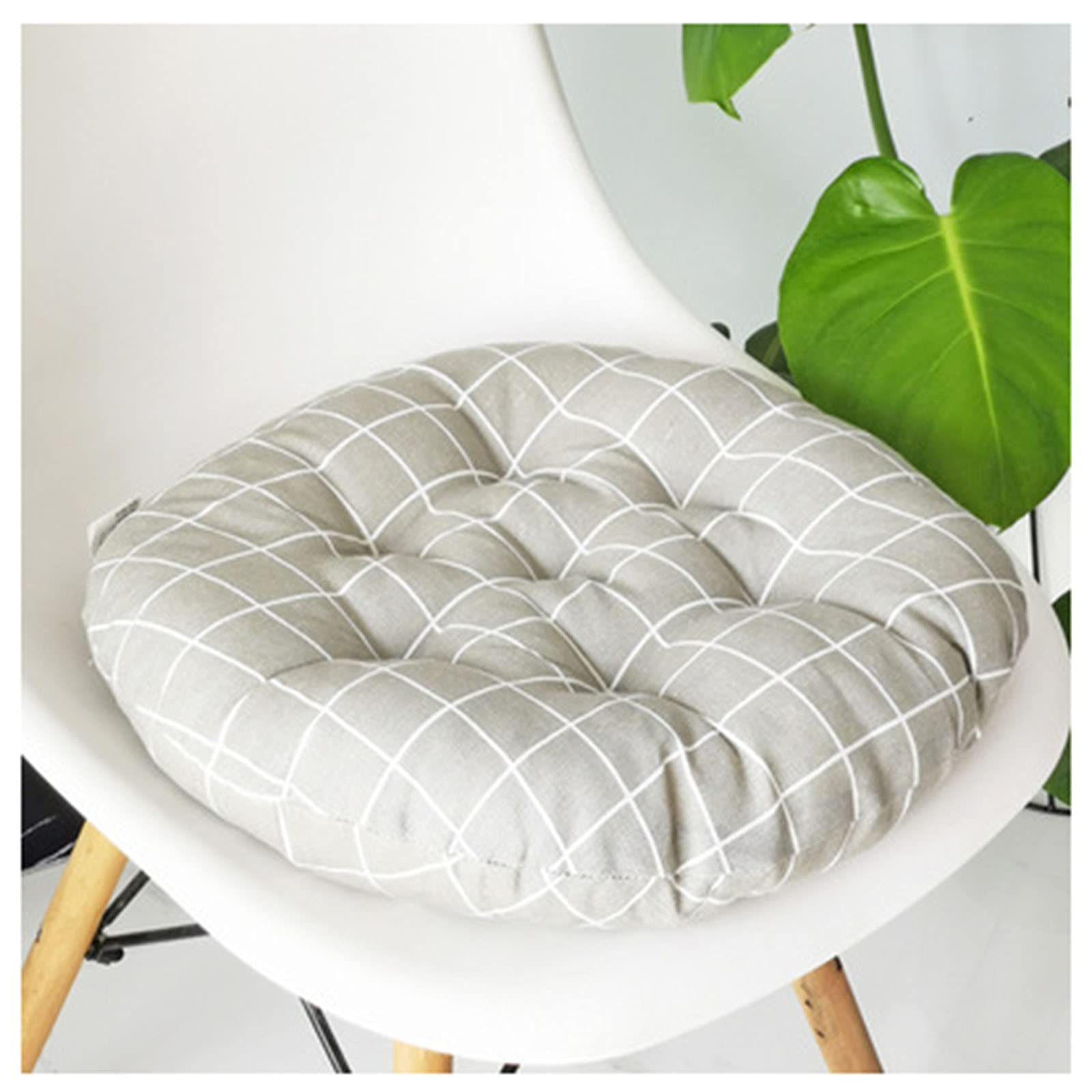 HFAFRZ Pack 2 Cojines para Silla, CojíN para Silla Interior Y Exterior Redondo, para Cocina,Cuarto,Sala,JardíN,Terraza,I,40x40cm
