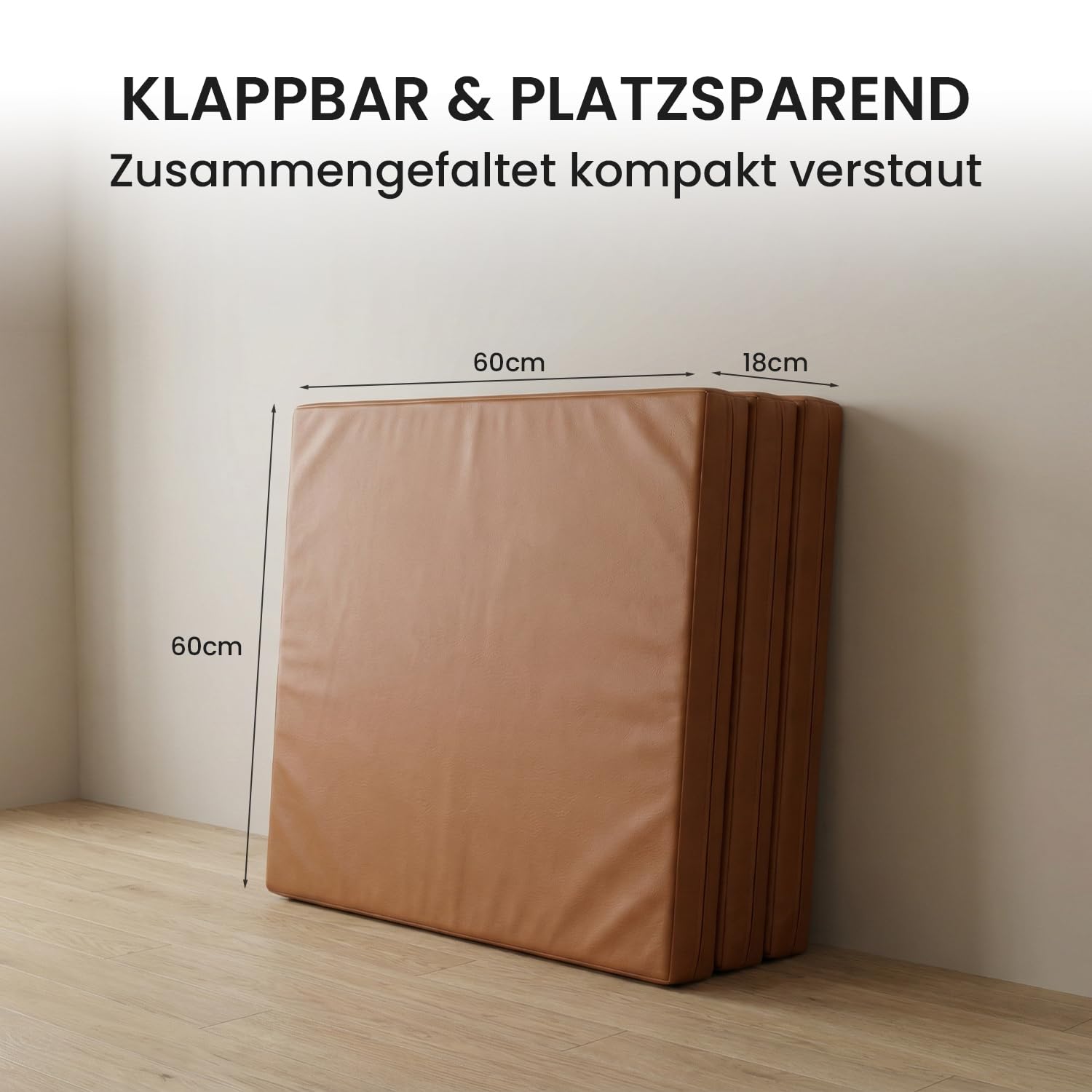 Jeflex - Matelas gymnastique pliable 180 x 60 x 6 cm fabriqué en Allemagne/Tatami judo portable/matelas pliable peu encombrant et tapis de yoga/tapis de gym enfant pour chambre d'enfant