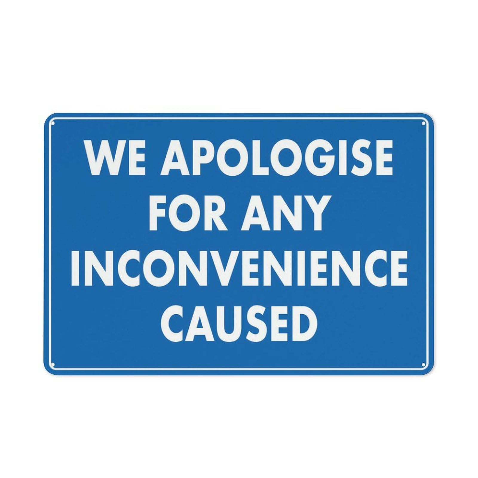 peiyeety Metal Tin Sign We Apologise for Any Inconvenience Caused Quote Vintage Decorative Metal Wall Art Plaque for Home Living Room Bedroom Farmhouse Patio Rustic Wall Decor 6x8 Inch