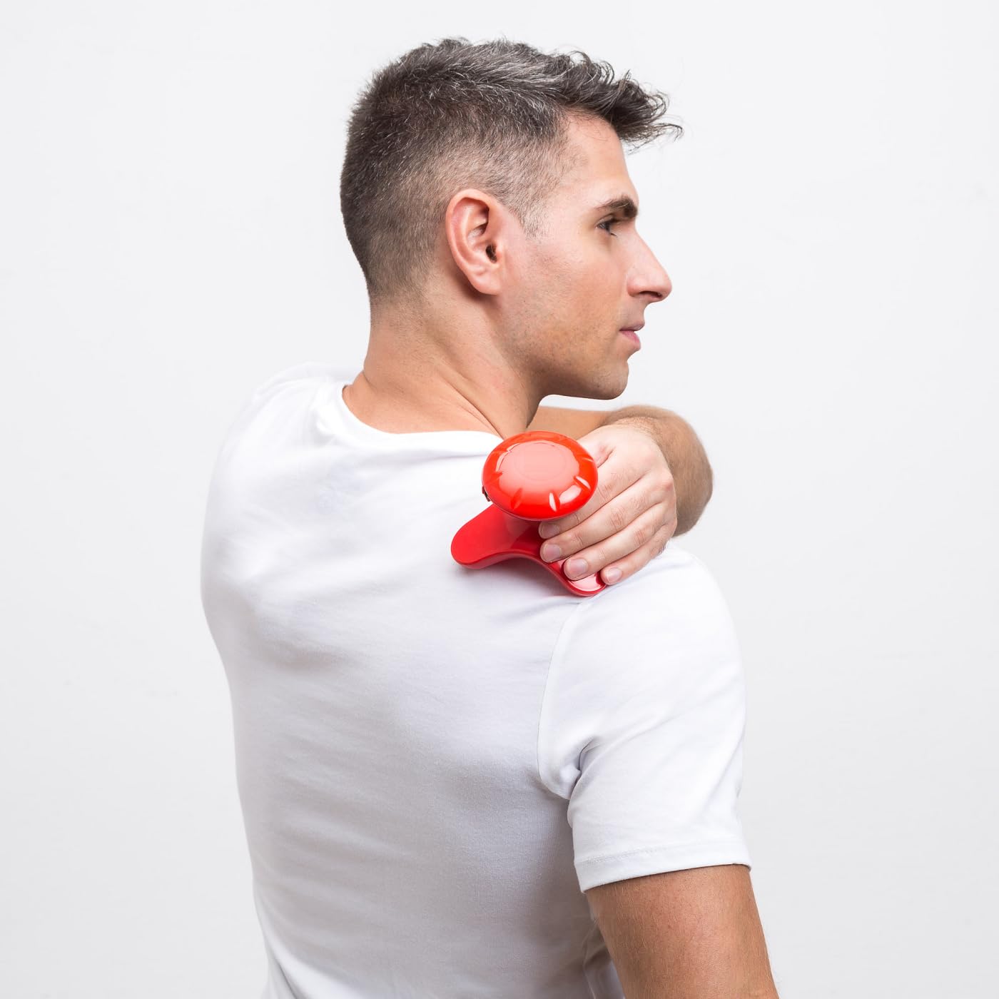 GLOBAL RELAX® | BONNO Massaggiatore vibrante per il corpo | Rosso | Shiatsu I Anticellulite I Riflessologia Plantare I Digitopressione | Ergonomico | Resistente all'acqua