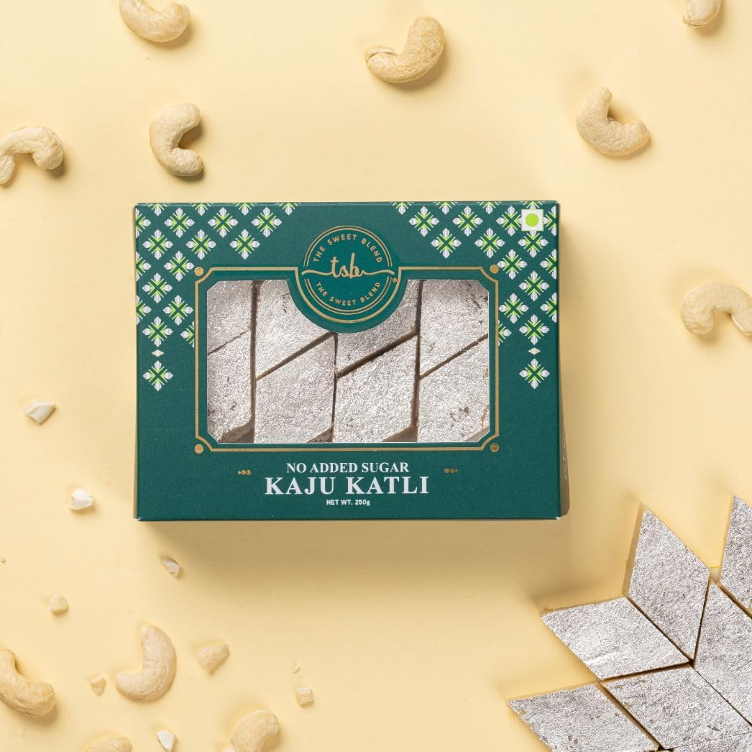 THE SWEET BLEND Kaju Katli | Sugar-Free, Gluten-Free Delight with Stevia | Authentic Taste, No Added Sugar | Premium Gift Box | Assorted sweets | Gift Hamper | Sweets gift box | 250 gm (B0CHMPMHTN) Amazon Price History, Amazon Price Tracker