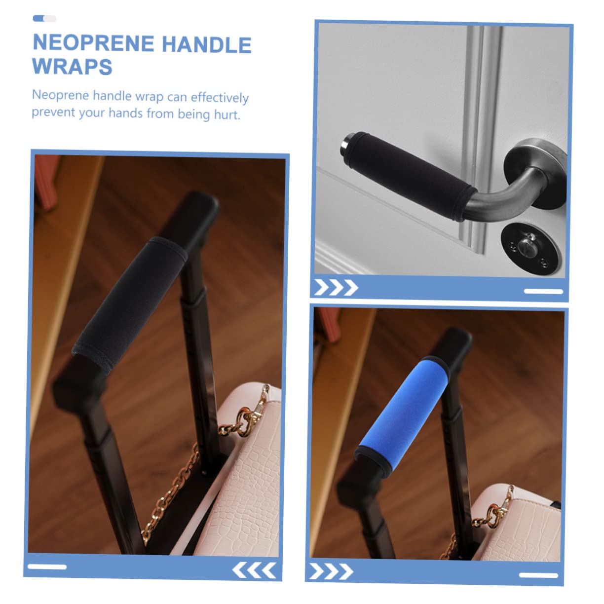 LIFKOME 10piezas Funda De Neopreno para De Maleta Cubierta De Equipaje y Resistente Accesorios De Negro y Azul