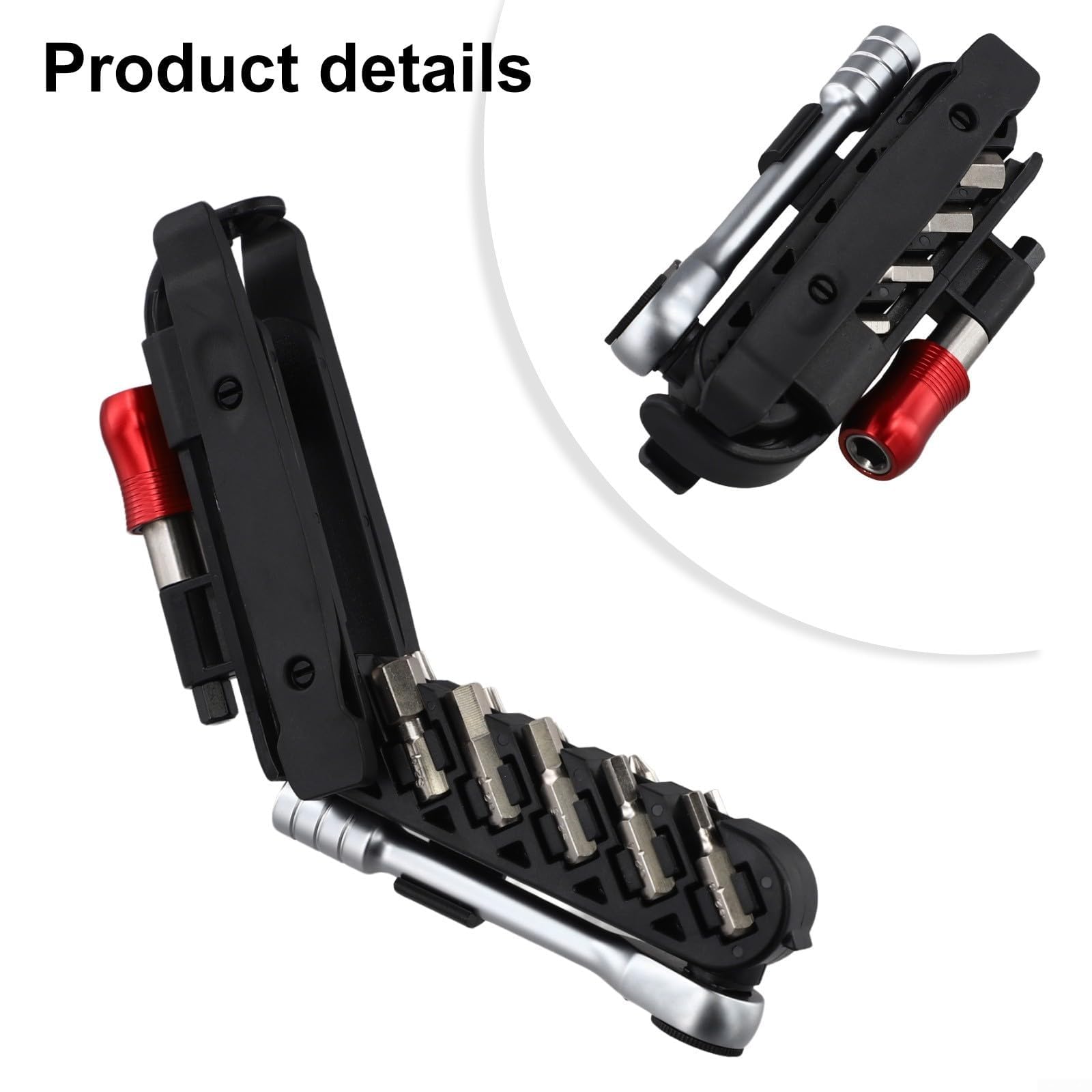 Kit di attrezzi per bicicletta, kit di riparazione per borsa da mountain bike, con cricchetto, multifunzione, per manutenzione e conservazione portatile da strada inclusa