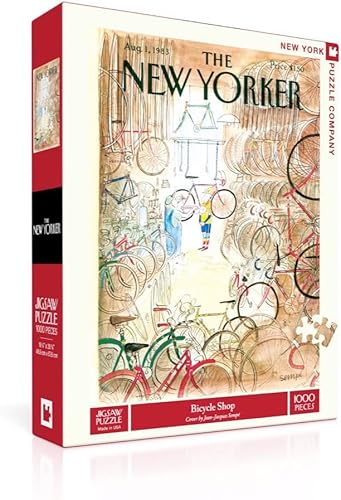 Miniatura 2 de New York Puzzle Company - Nueva Yorker Bicycle Shop - Rompecabezas de 1000 piezas para adultos por Jean-Jacques Sempé