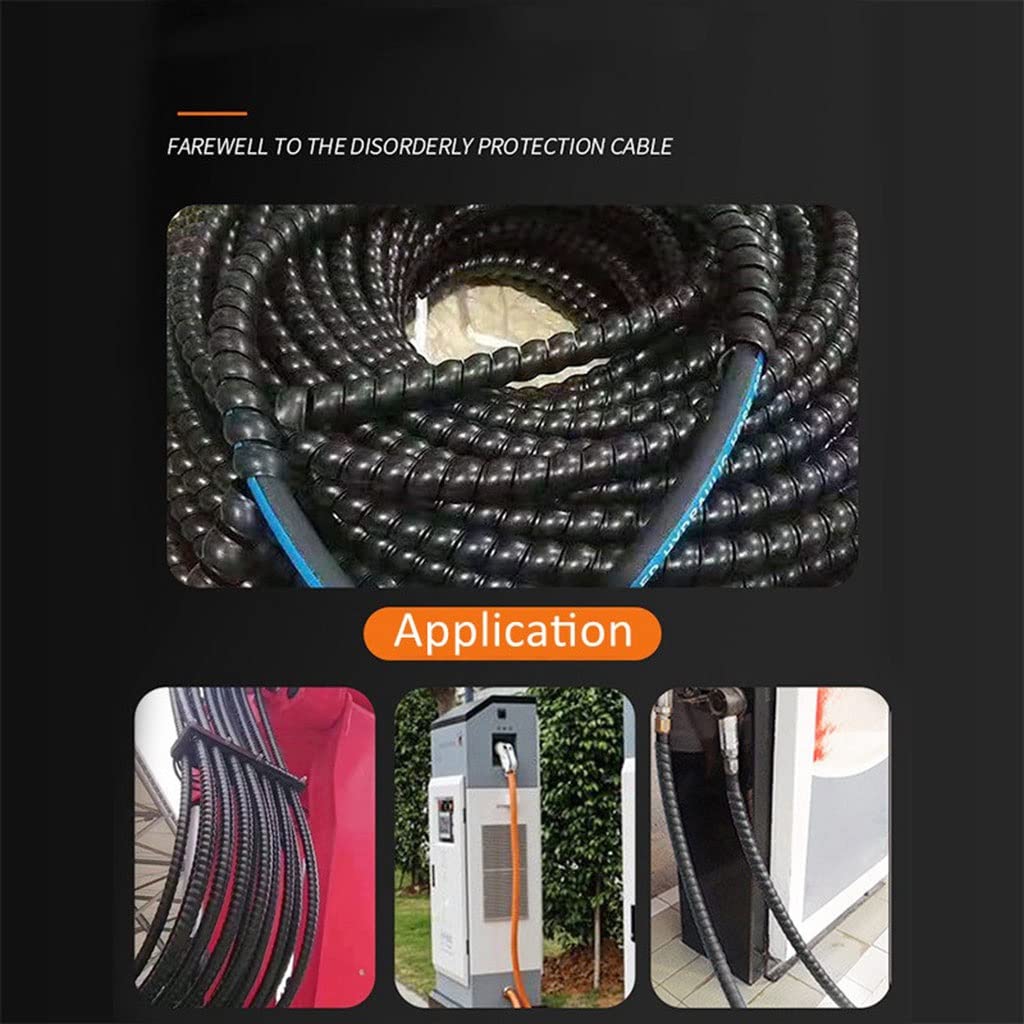 Tube en Spirale pour câbles, découpable Protecteur et Range-câbles(ID 38mm,5 Meters)