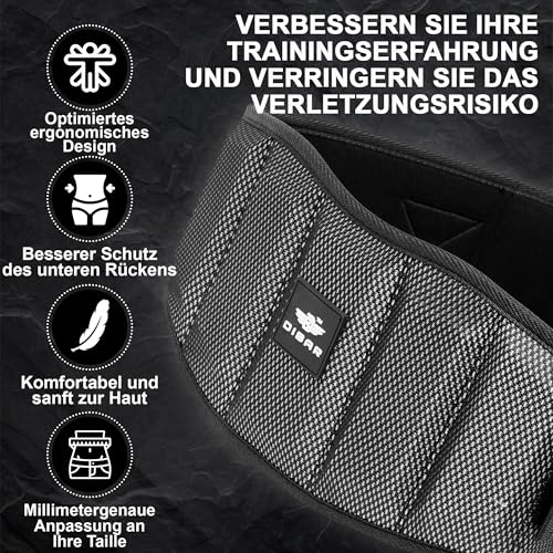 Gewichthebergürtel für Herren und Damen. Weight Lifting Gym Belt. Fitness Rückenstützgürtel, Gym Gürtel, Erhöht Intensität, Sicherheit und Komfort beim Krafttraining – Bild 5
