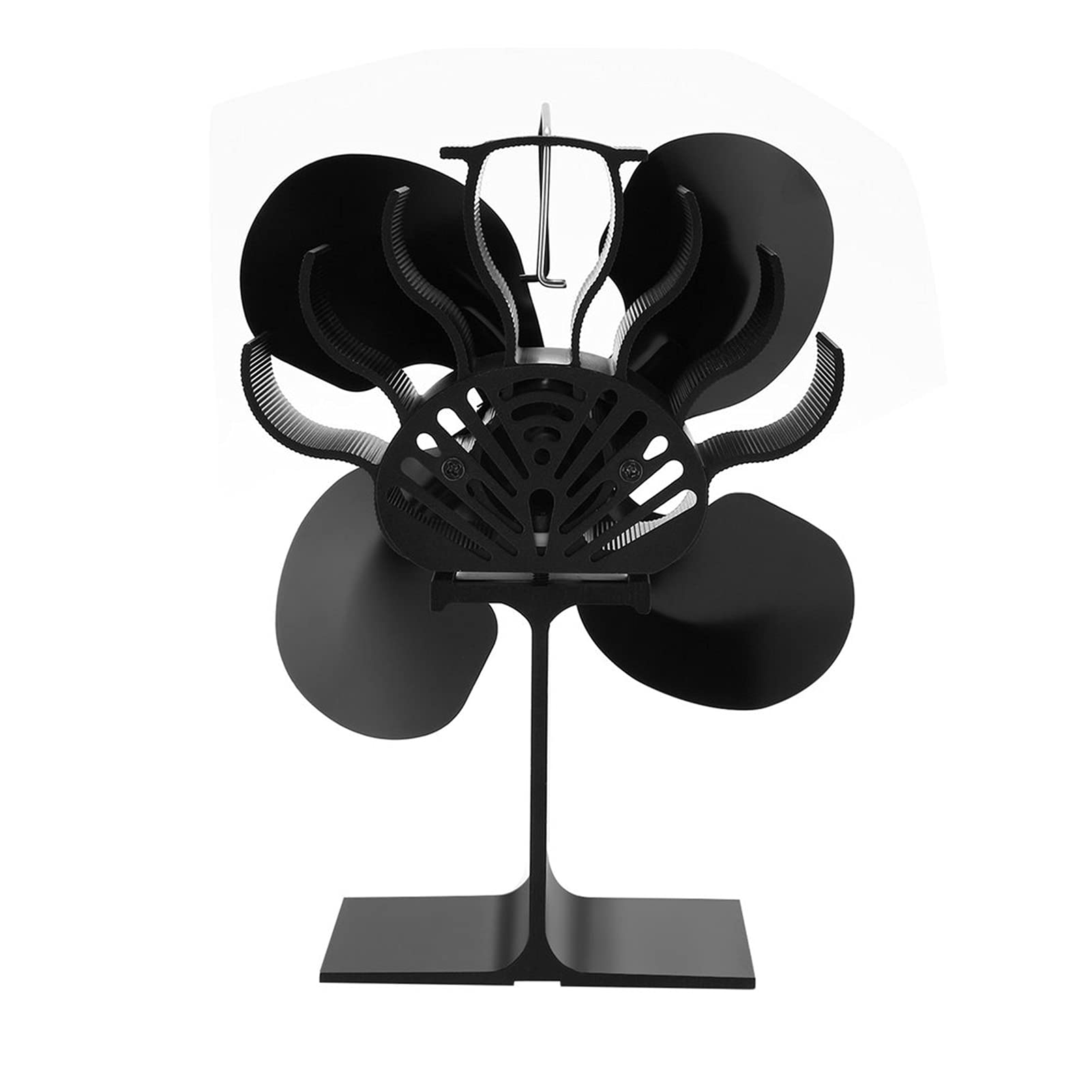 Ajuste Compatible with Chimenea Negra 4 Estufa de Calor Fan de la Estufa de Calor Koministro de Madera Quemador de leña Eco amigable el Ventilador Tranquilo Distribución de Calor eficiente