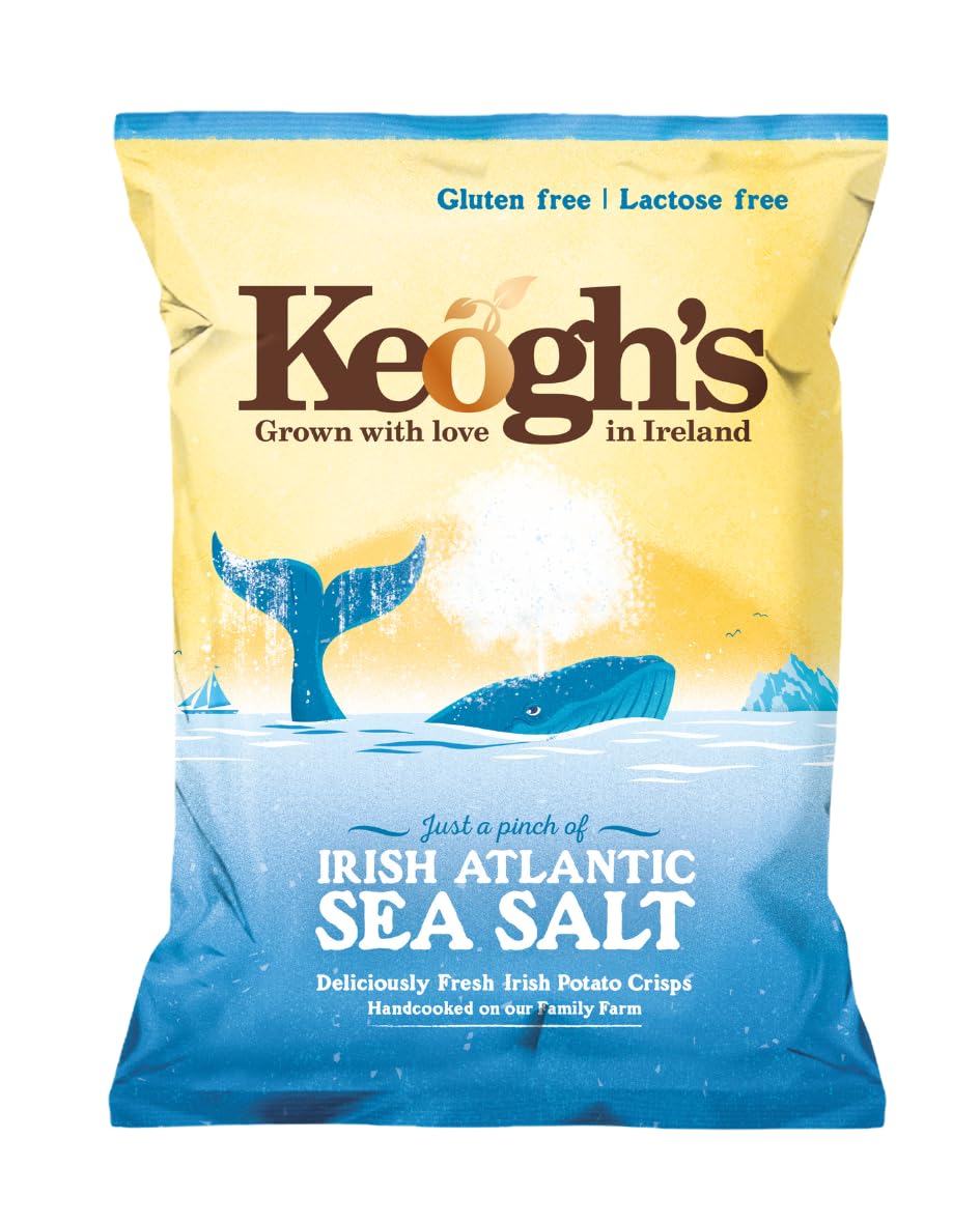 Keogh's Irish Atlantic Sea Salt Crisps (6x125g)