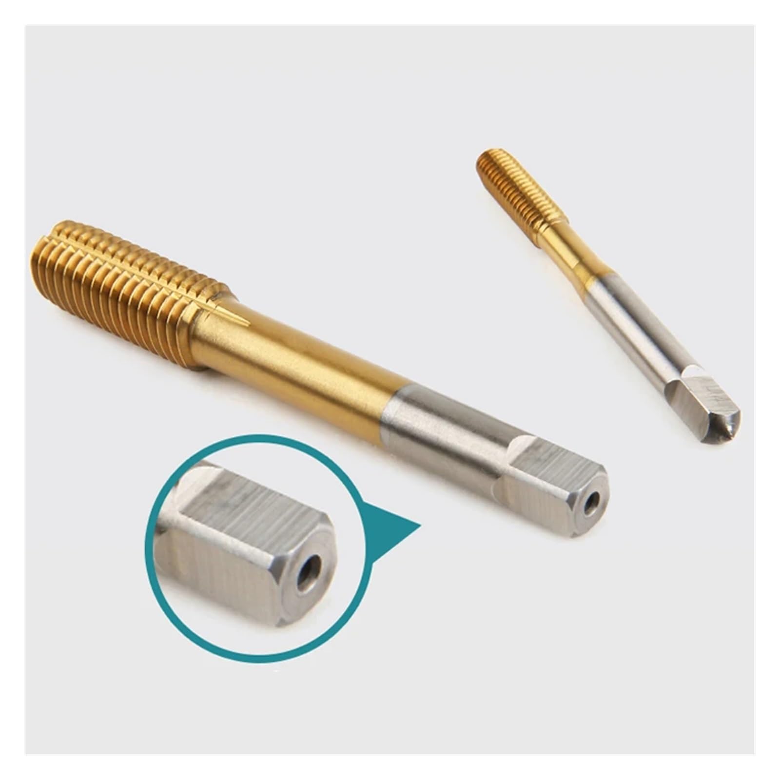 Macho de taladrar, machos de roscar métricos, YZH HSS 6542, macho de formar/HSS-CO M35 cobalto con rosca de tornillo de máquina de titanio M2-M16(6542 Hss With Tin,5 PCS-M8X1.25)