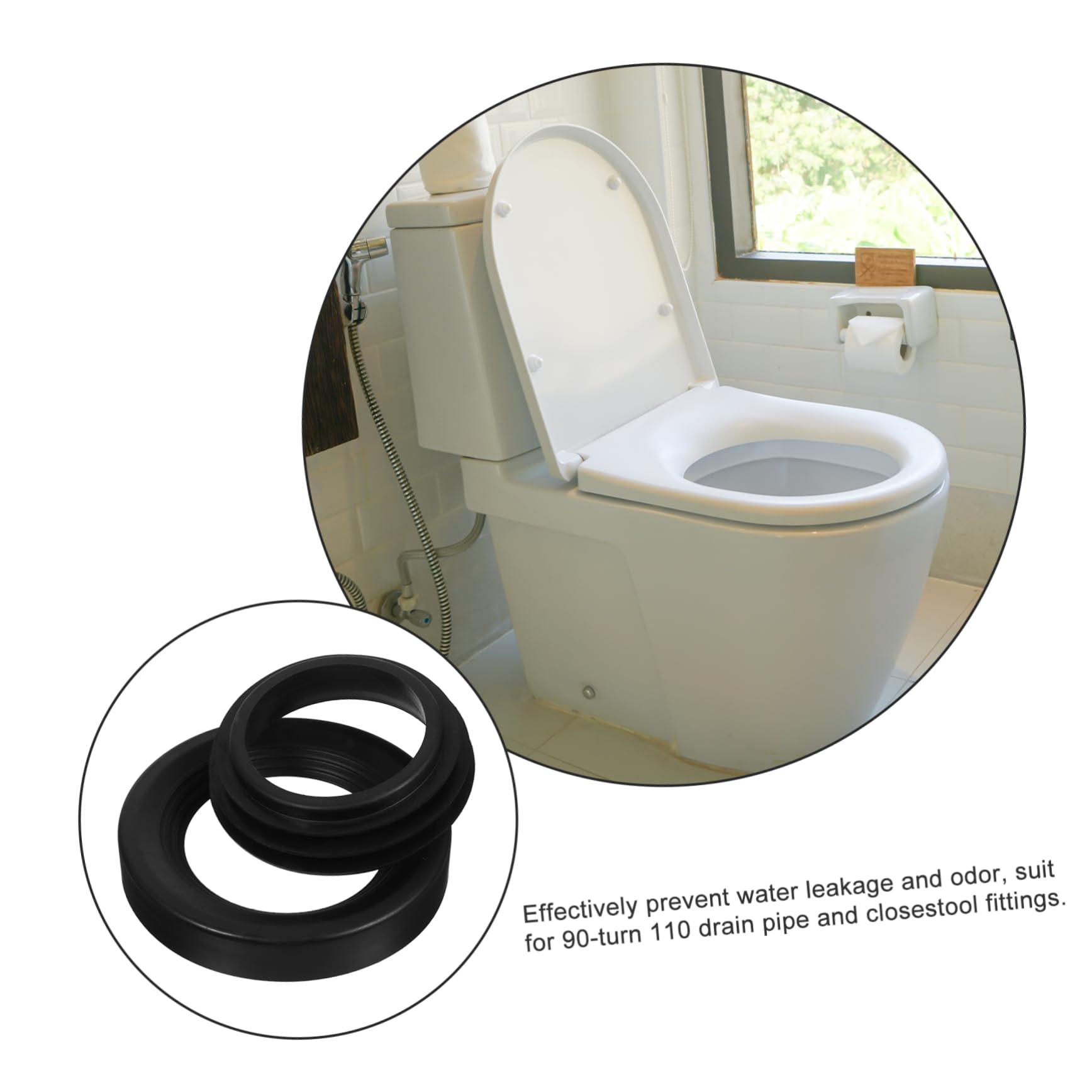 KICHOUSE 2Pcs Water Hose Gasket Rubber Washers for Sink Hose Fitting High Elasticity Sealing Rings for Leak Connections and Portable for Home Professional Use