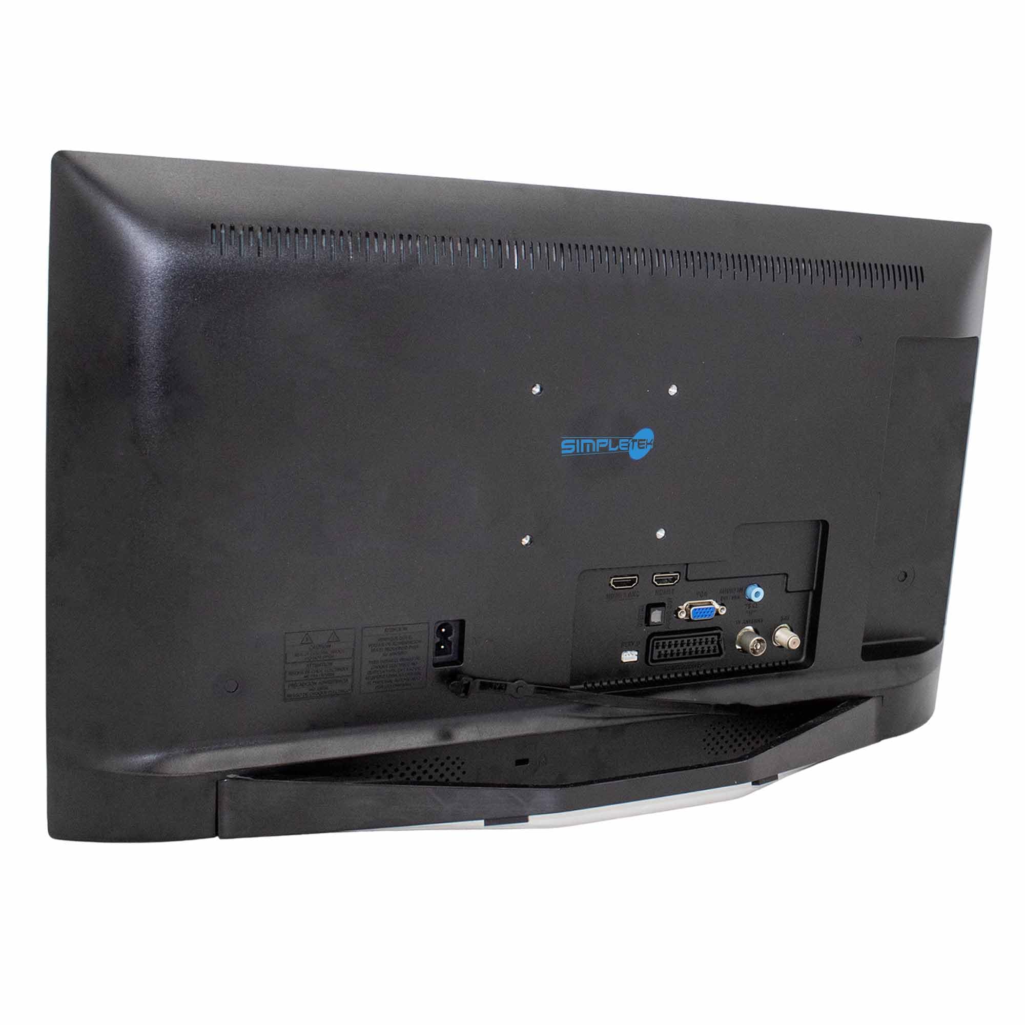 SIMPLETEK - TV LED 22" Full HD 1080p - DVB-T2/S2 | 1xCI+ 2xHDMI 1xVGA 1xScart 1xUSB 1xSAT Audio digitale | Basso consumo energetico - Con base