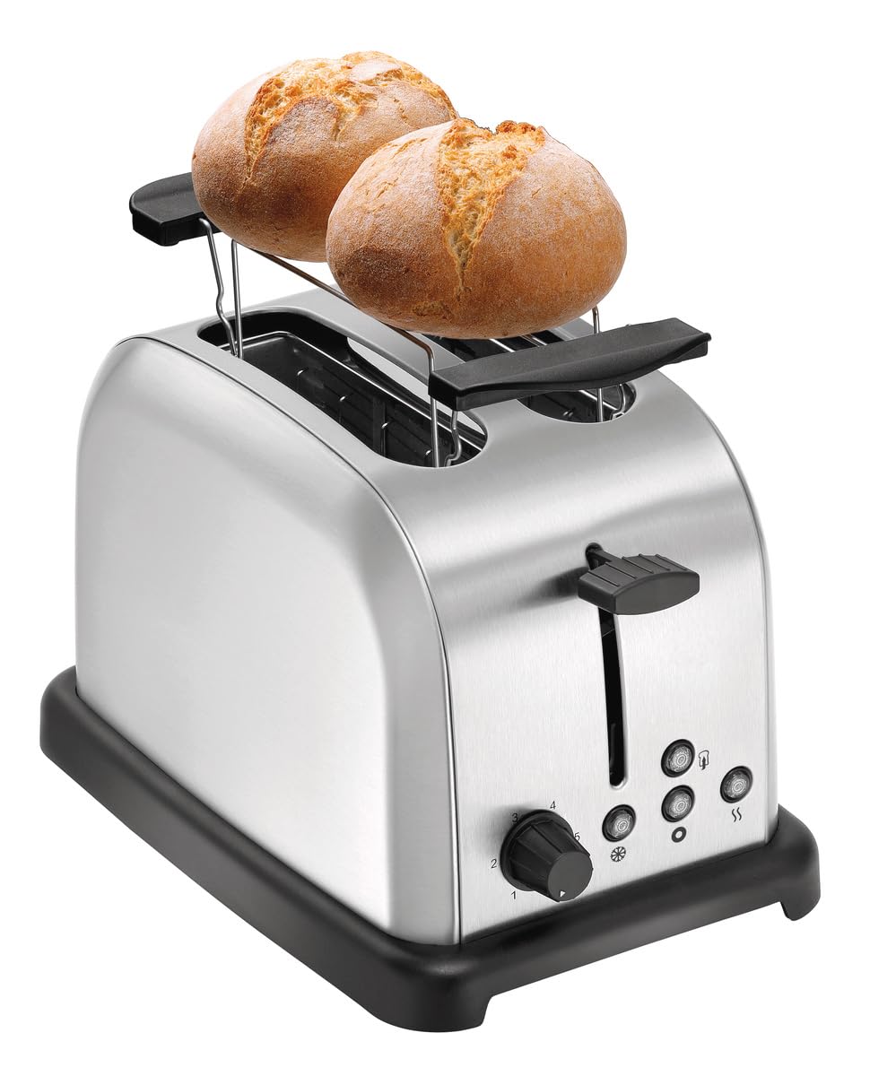 MBH - Tostadora de pan profesional de 2 rebanadas. Tostadora eléctrica industrial para bagels, panecillos y pan tostado.