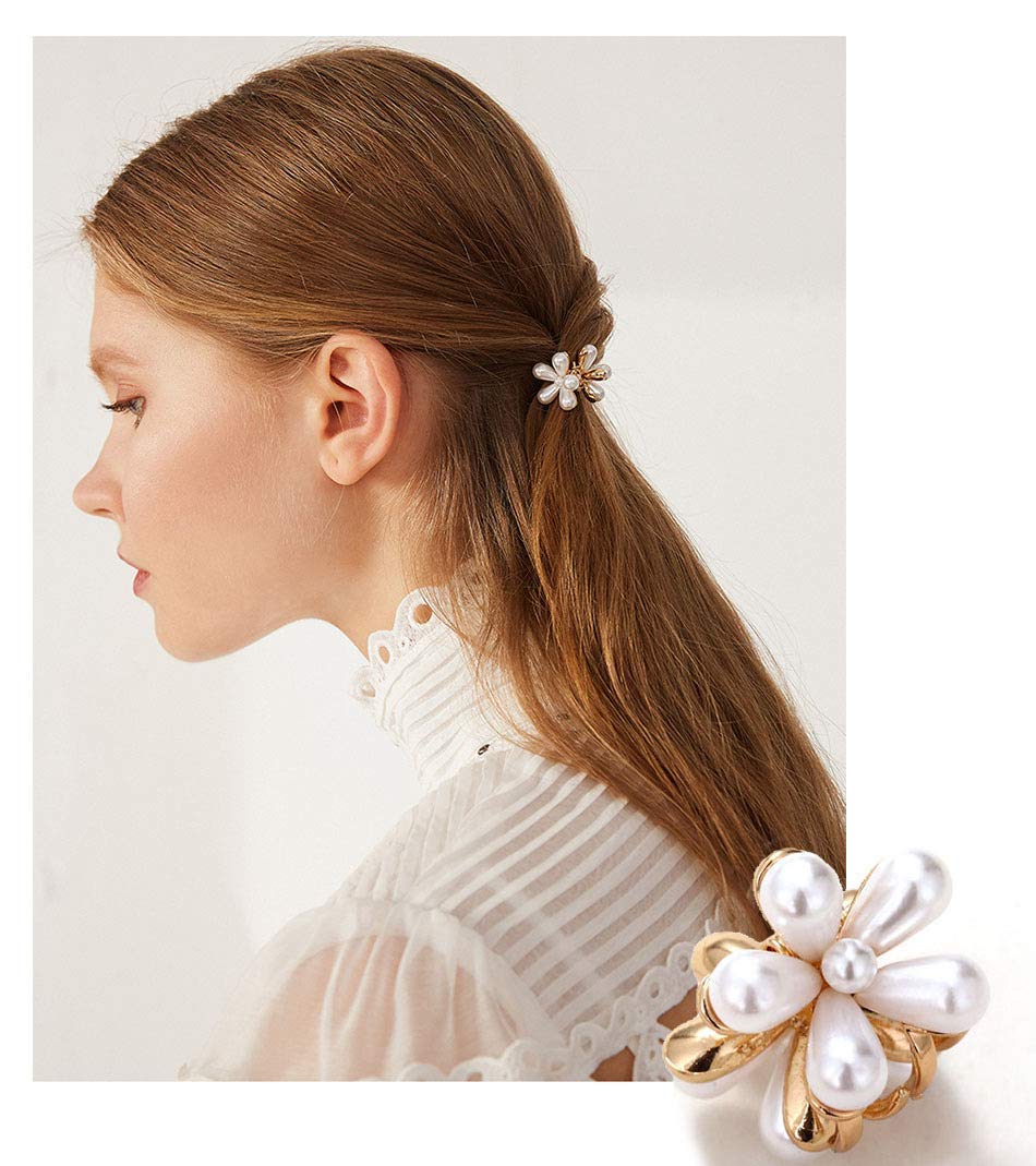 KRIDSLOM Pack of 10 Small Hair Clips Mini Pearl Claw Clip Butterfly Hair Clutch For Hair Accessories Hair Accessories for Women Girls For Decorative Hair
