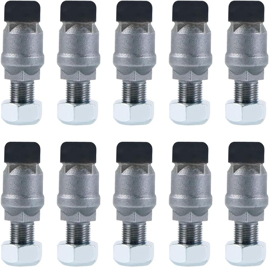 Aftermarket 10 Pack long Short Offset Square Stump Grinder Teeth With Nut Replace 04501311 Compatible with 5014, 7015, 7500, 7015,8018