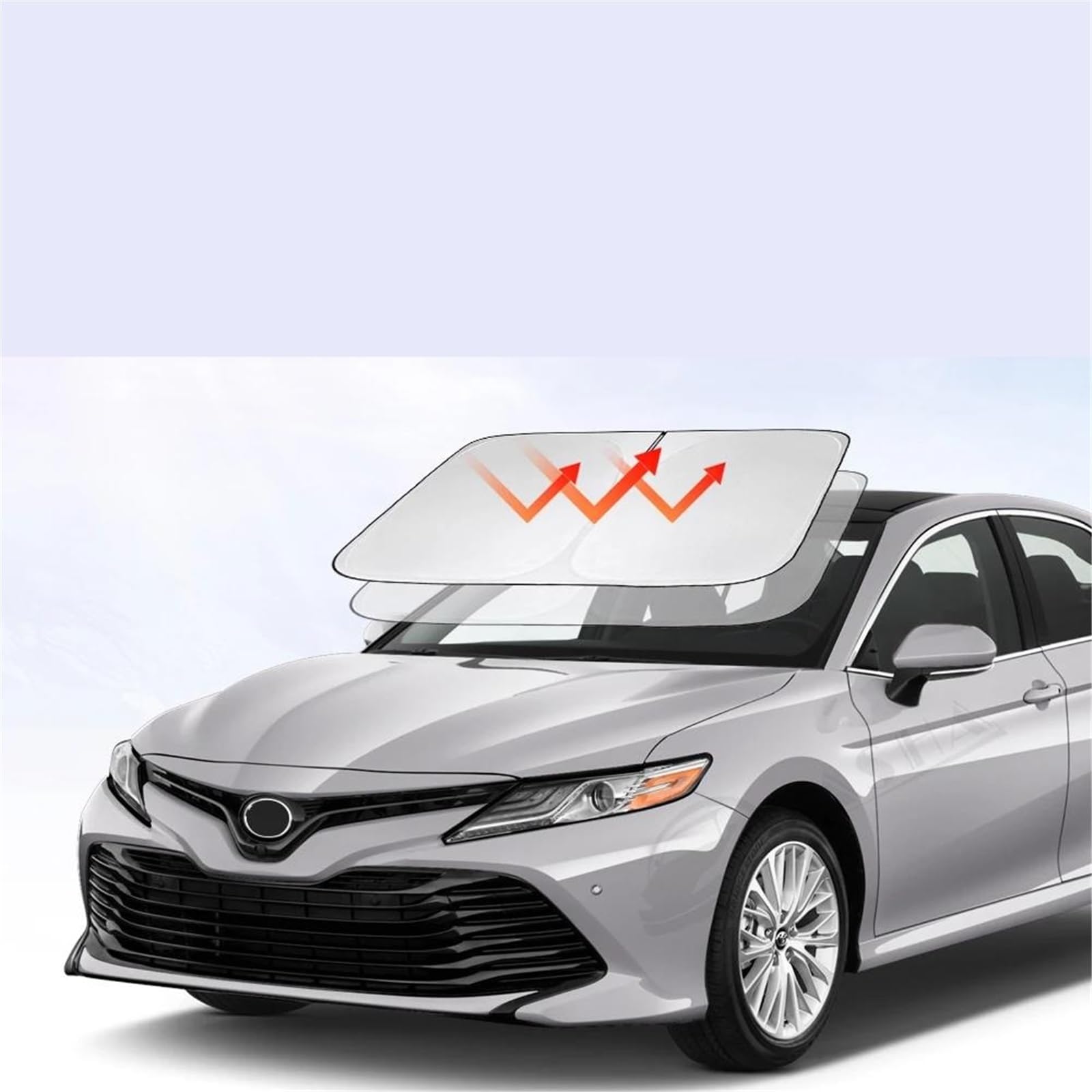 Scheibenabdeckung Auto Auto-Sonnenblende, Faltbar, Frontsonne, Windschutzscheiben-Sonnenschutz, Kompatibel Mit Toyota Camry 2018–2022, 2023, Sonnenschutz,