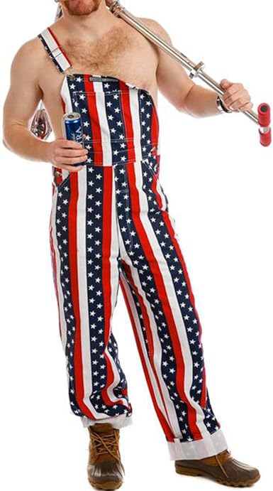 Patriotic American Flag Overalls 