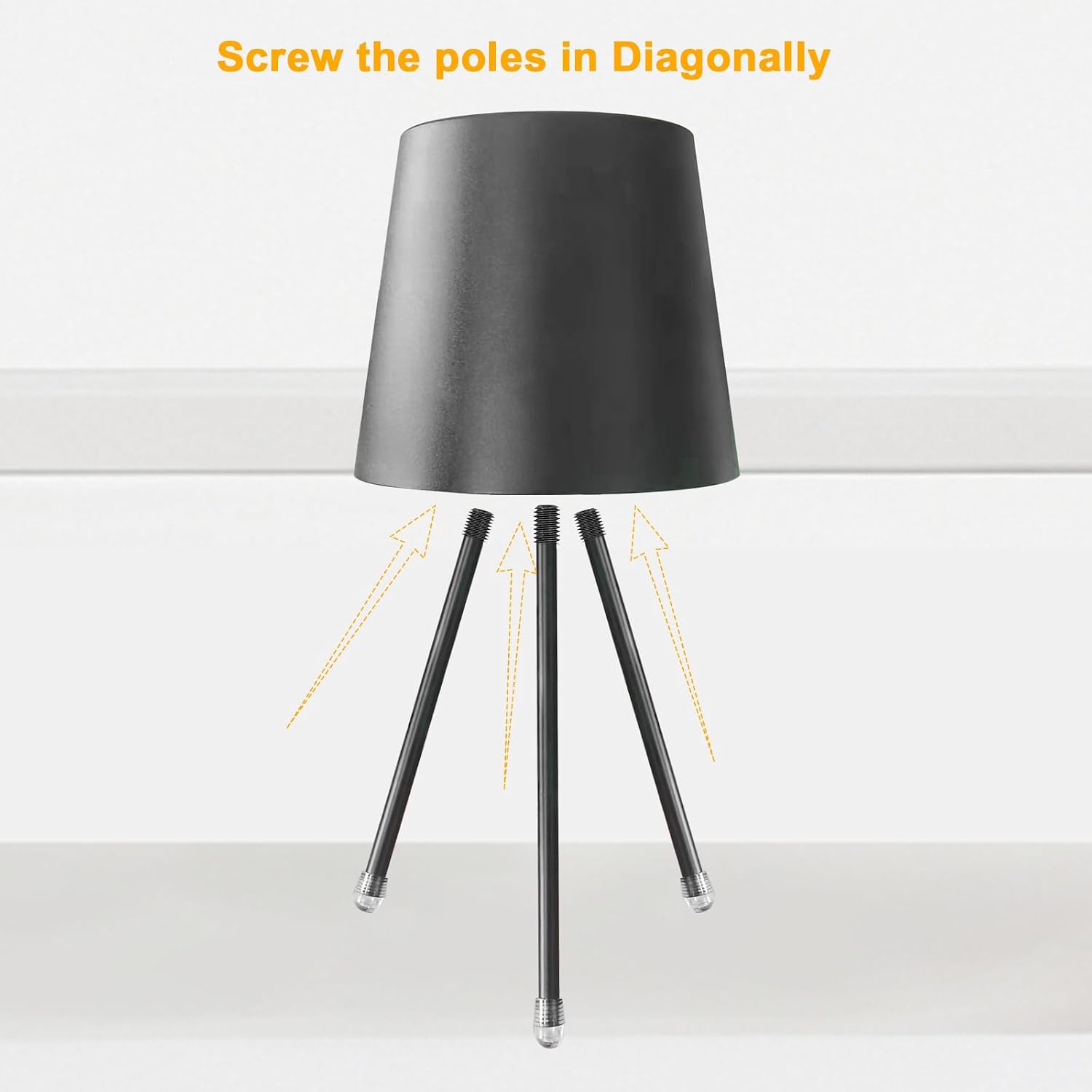 Desk Small Table Lamp - LED Dimmable Bedside Lamp for Night Stands, Rechargeable Cordless Metal Table Lamp for Bedroom Decor, College Dorm Room Essentials for Girls (Black, 1 PCS)