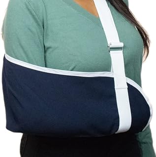 Arm Sling Arm Brace Wrist Support Brace Shoulder Immobilizer Broken Arm Reduce Cervical Strain Wrist Injury Elbow Surgery Fractured Bones Unisex Breathable Adjustable Left and Right Hand - Made in Canada Sago Health Care