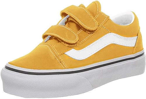 Amazon Vans リトルキッズ ビッグキッド オールドスクール Vストラップ スニーカー Us サイズ 4 Big Kid カラー イエロー 運動靴 スニーカー