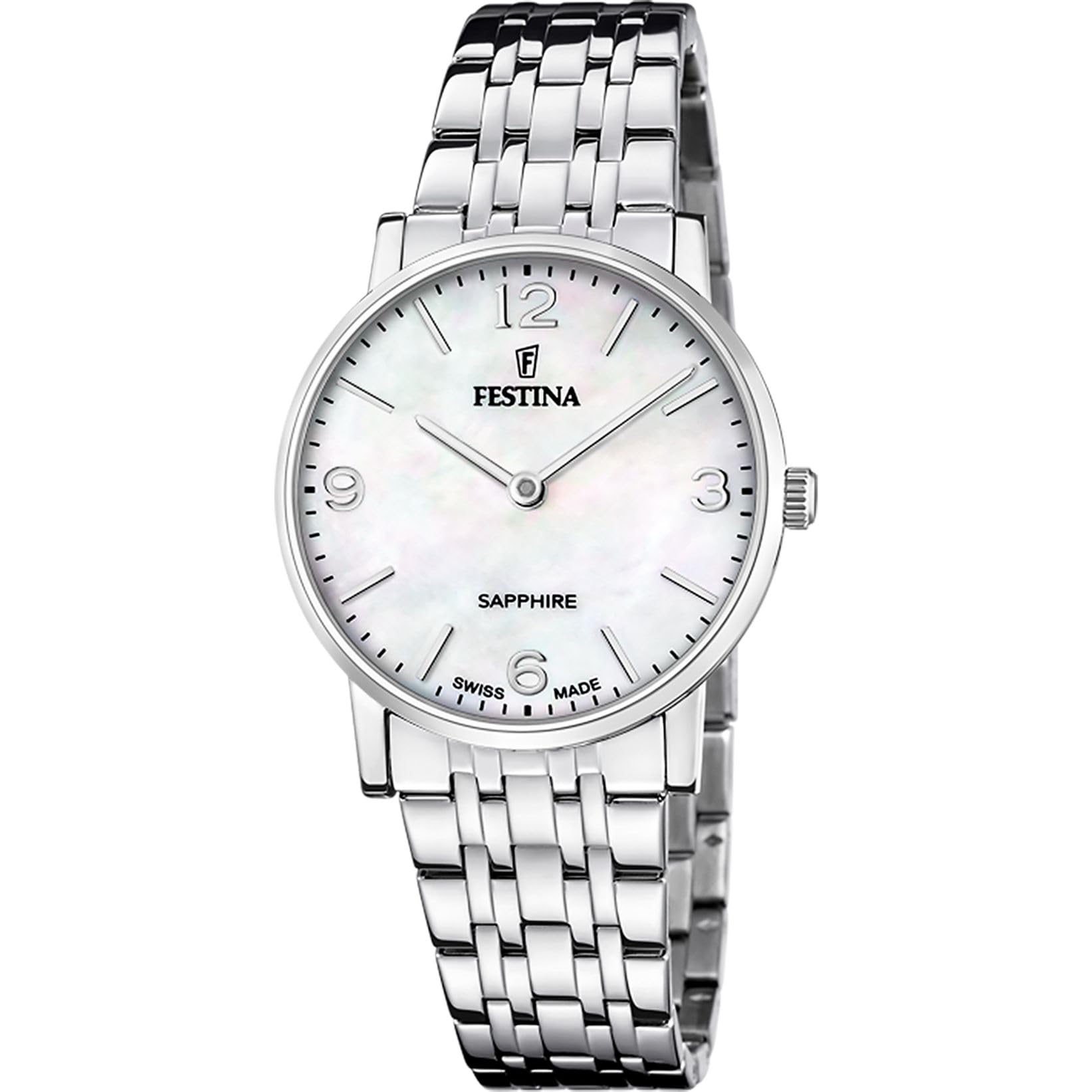 Festina Swiss Made Orologio Donna in Acciaio Inox. 316l Argentato