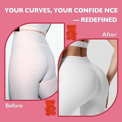 Miniatura 8 de Gomitas BBL de 60 unidades para crecimiento de glúteos más grandes y caderas, extractos de hierbas para mujeres, glúteos naturales con curvas y